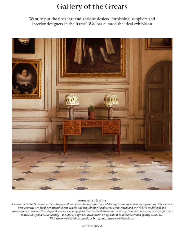 Featured in World of Interiors: Gallery of the Greats