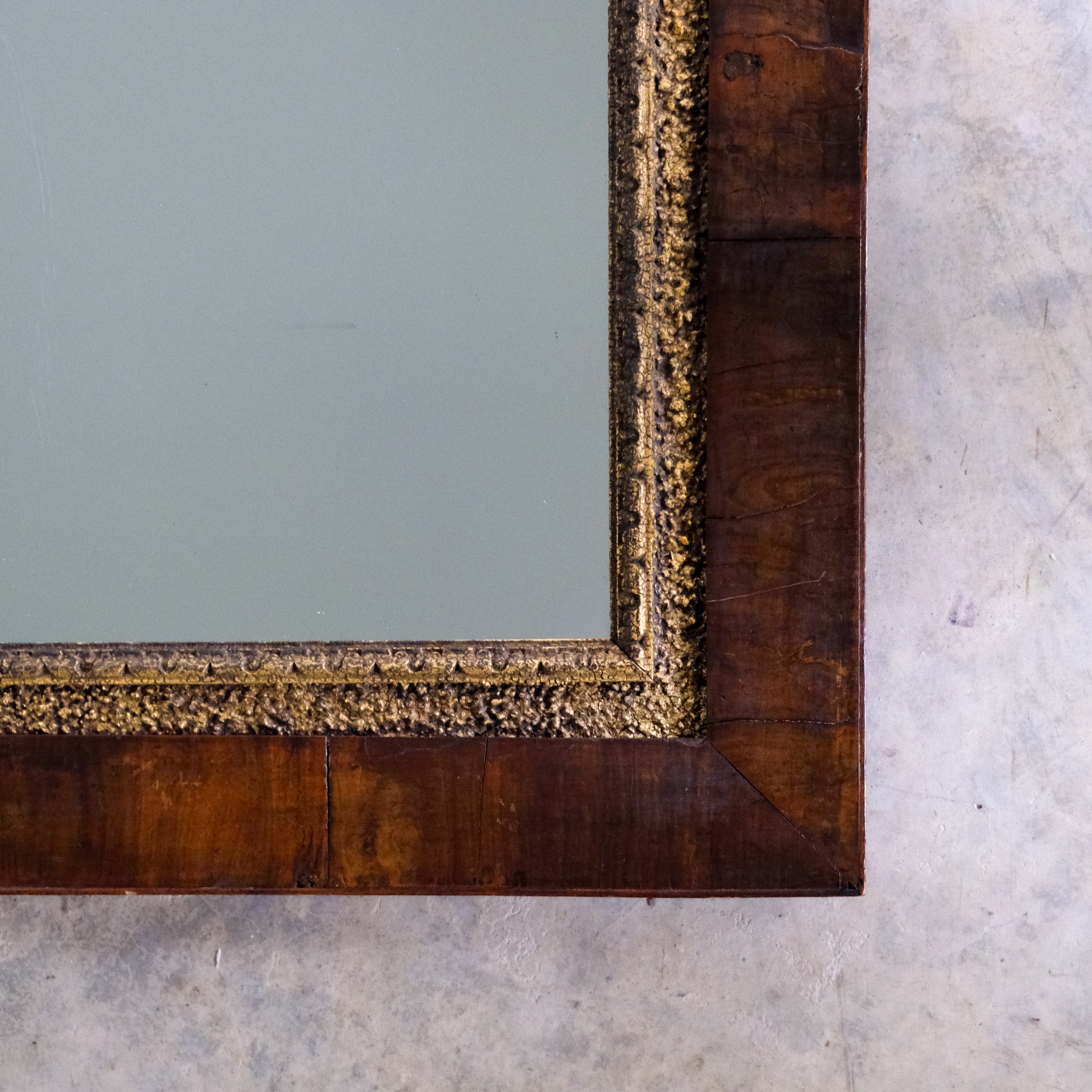 WALNUT FRAMED WALL MIRROR