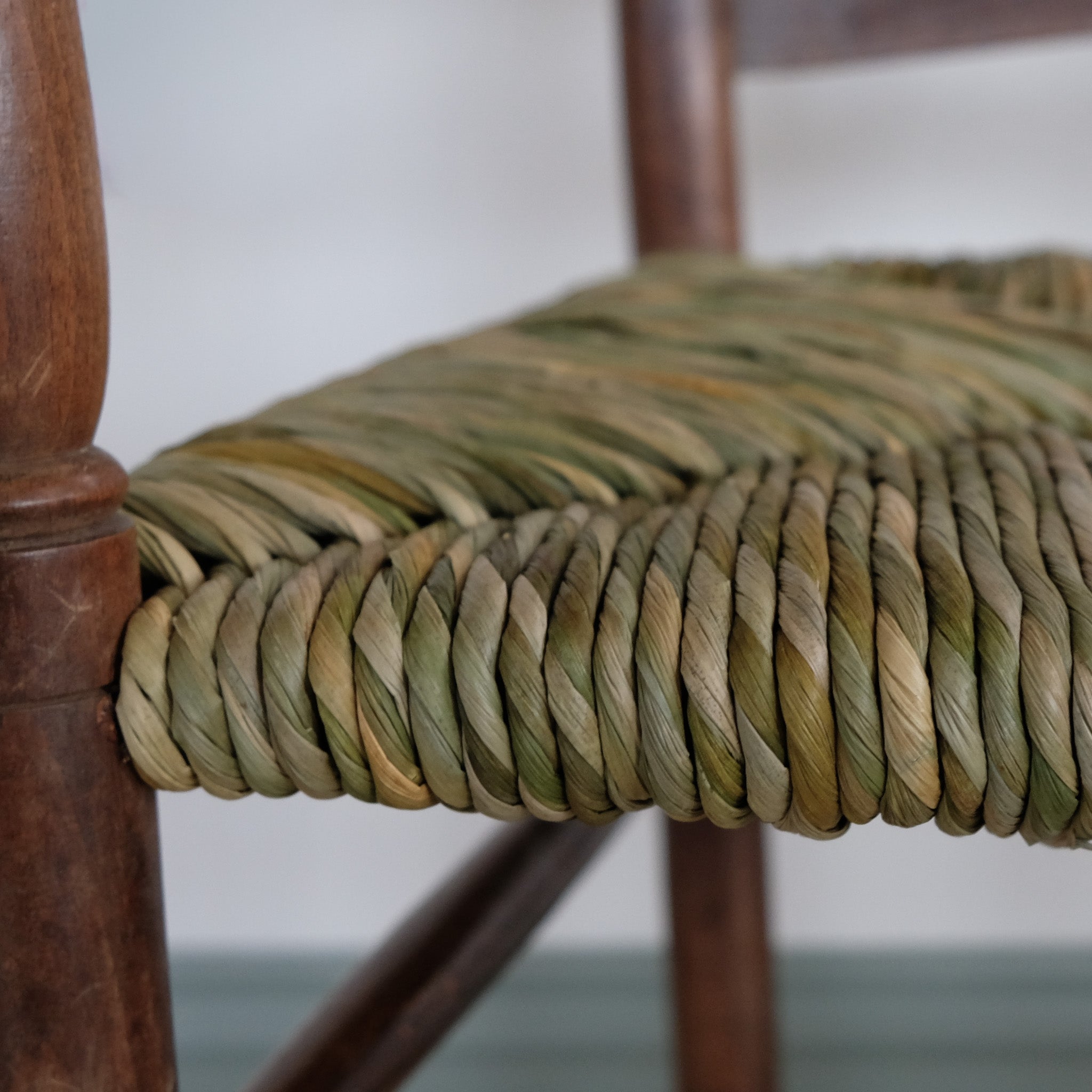 19th century ladder back carver armchair