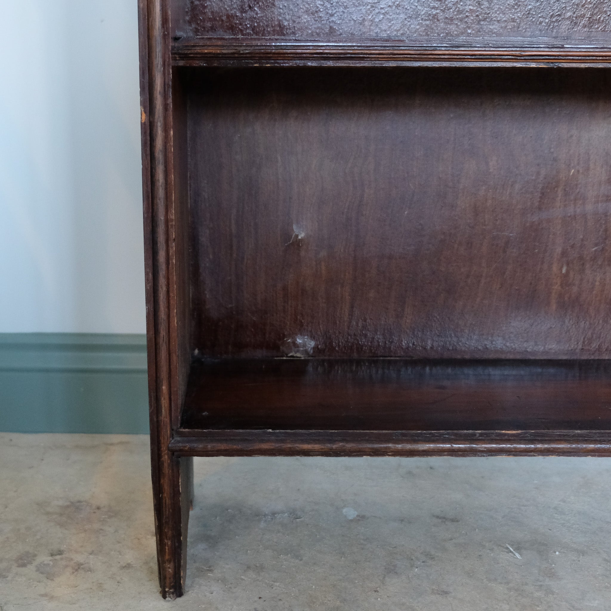 Edwardian faux rosewood open bookcase