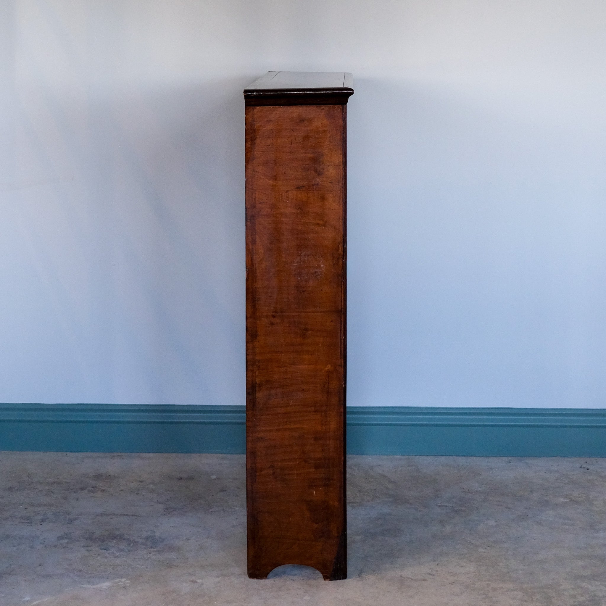 Edwardian faux rosewood open bookcase