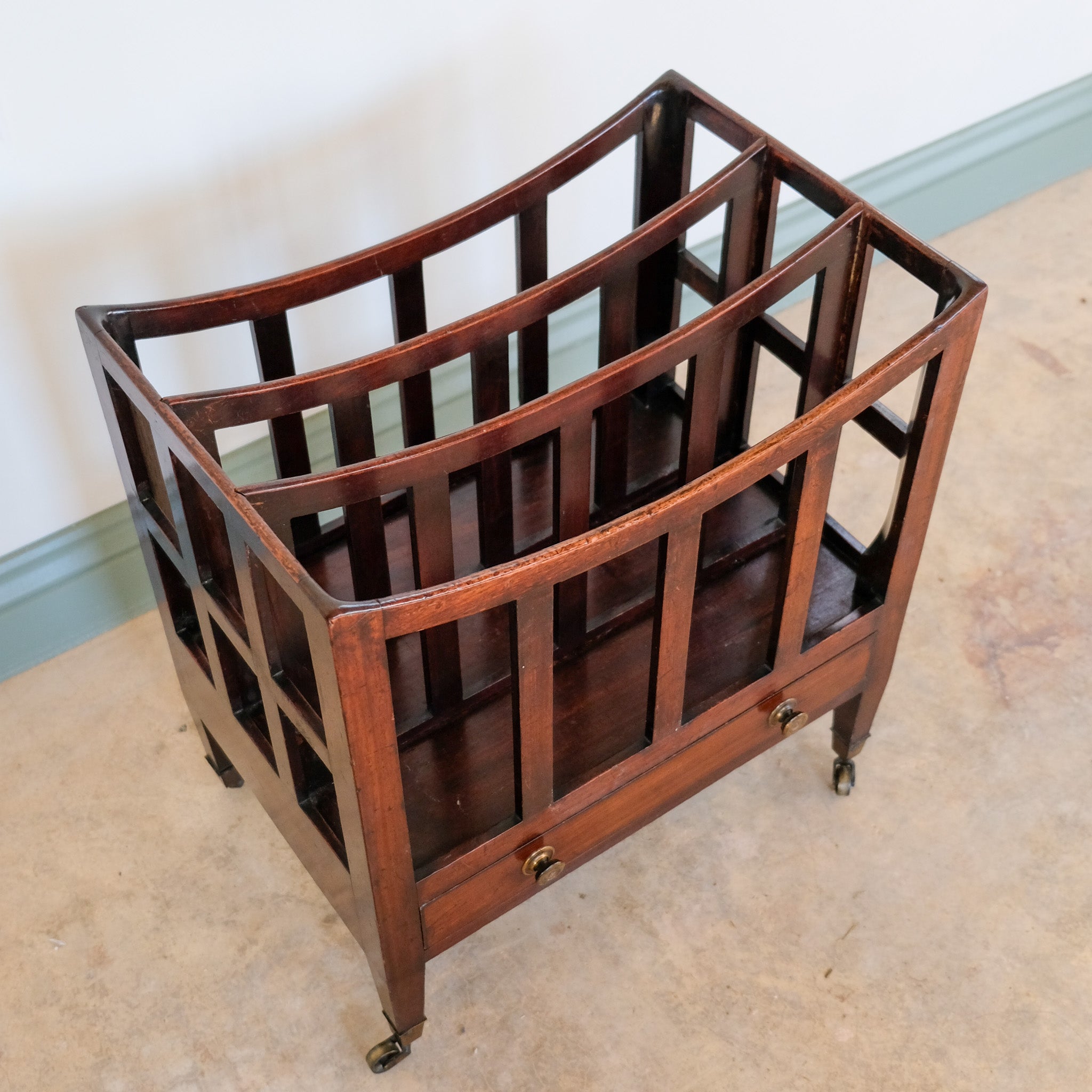 19TH CENTURY MAHOGANY CANTERBURY