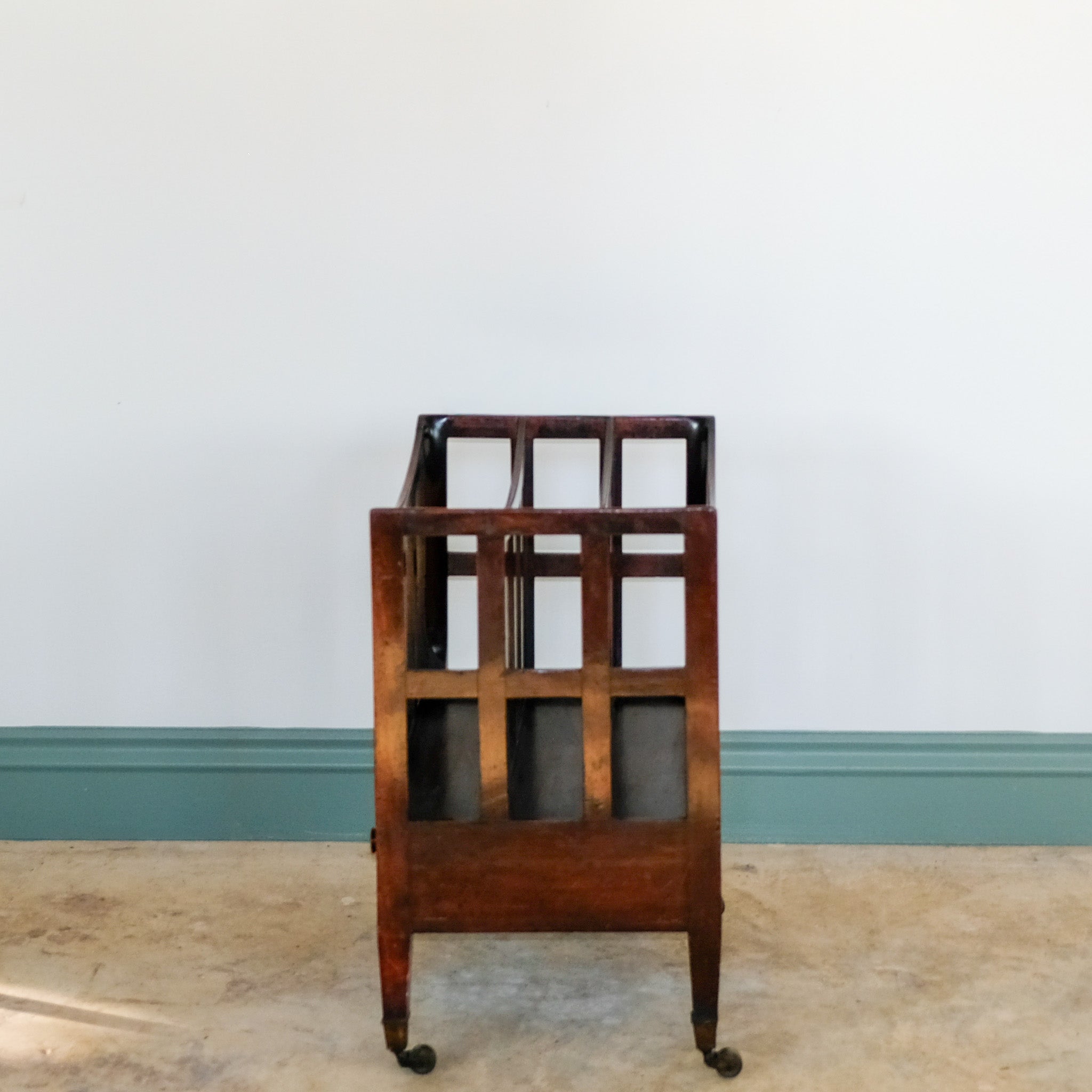 19TH CENTURY MAHOGANY CANTERBURY