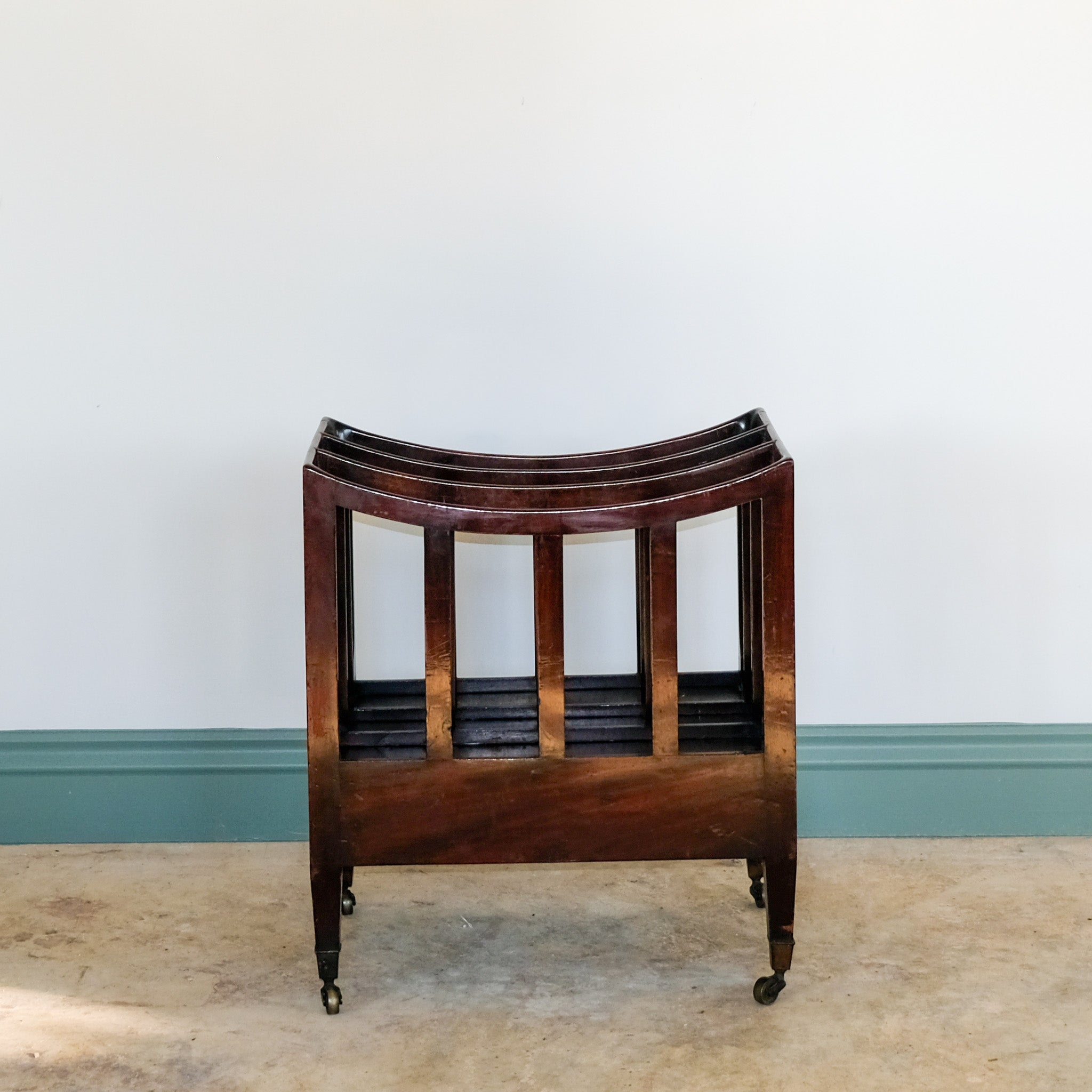 19TH CENTURY MAHOGANY CANTERBURY