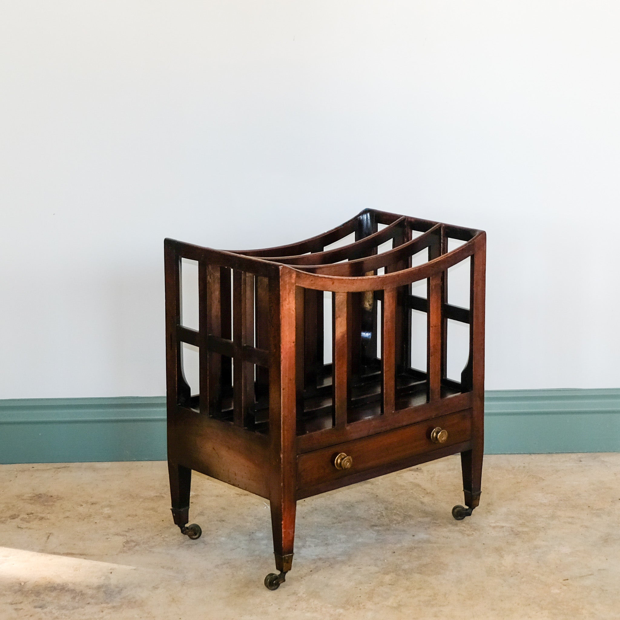 19TH CENTURY MAHOGANY CANTERBURY