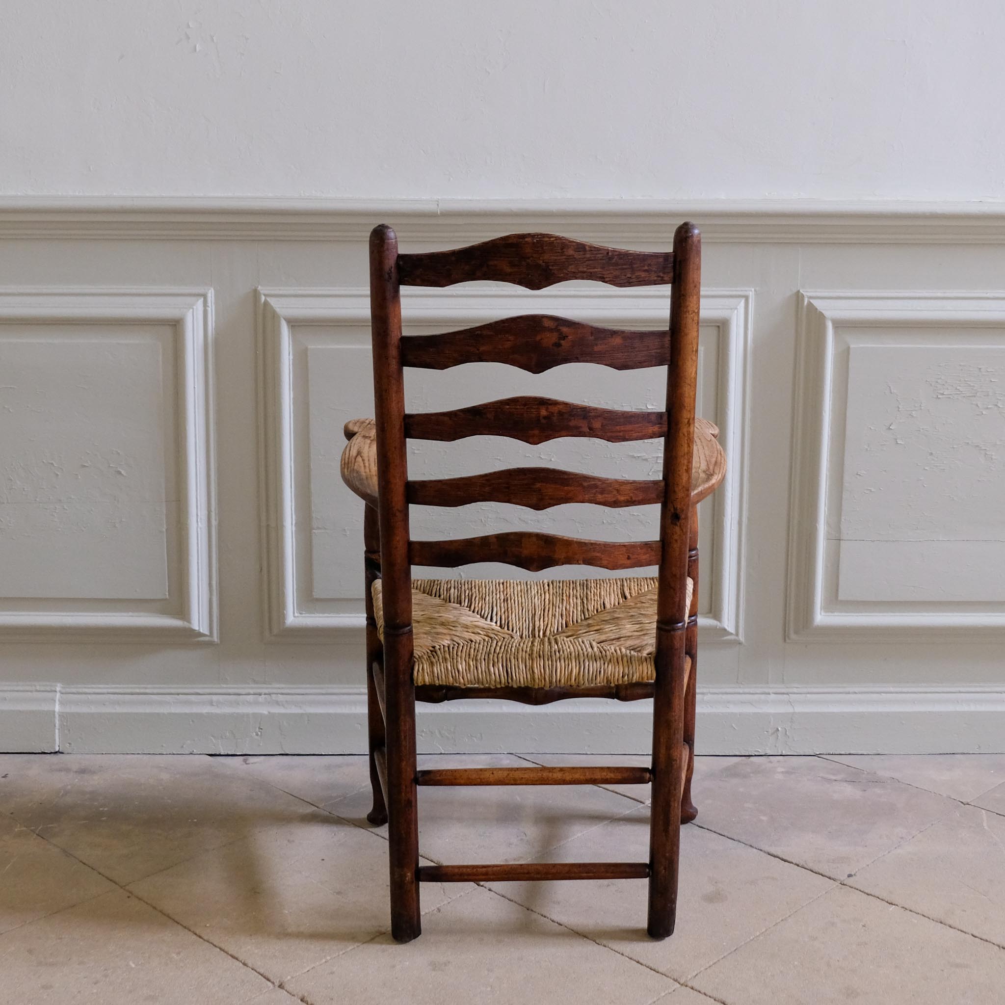 18th century ladder back carver chair