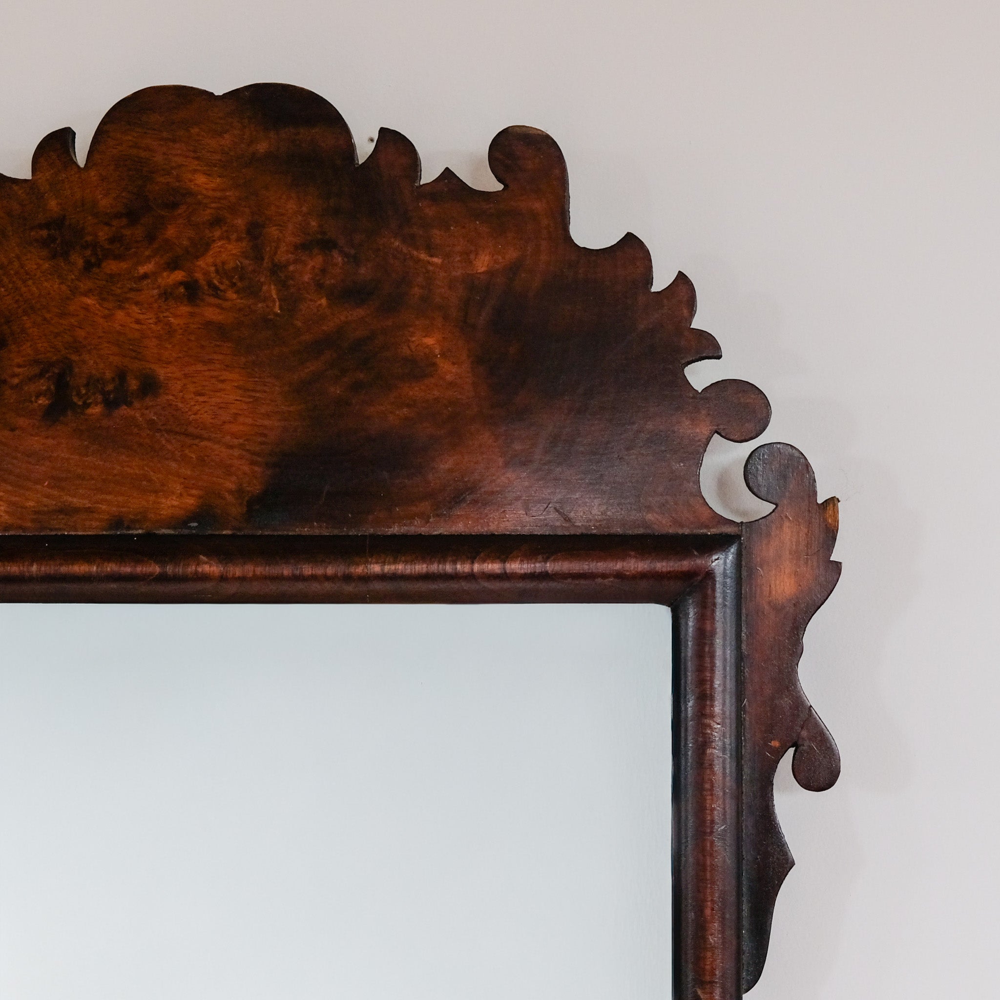 SMALL GEORGIAN WALNUT MIRROR