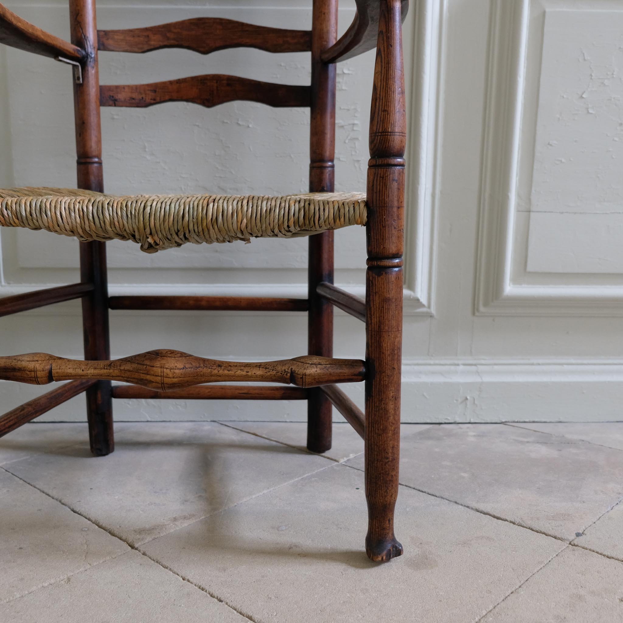 18th century ladder back carver chair