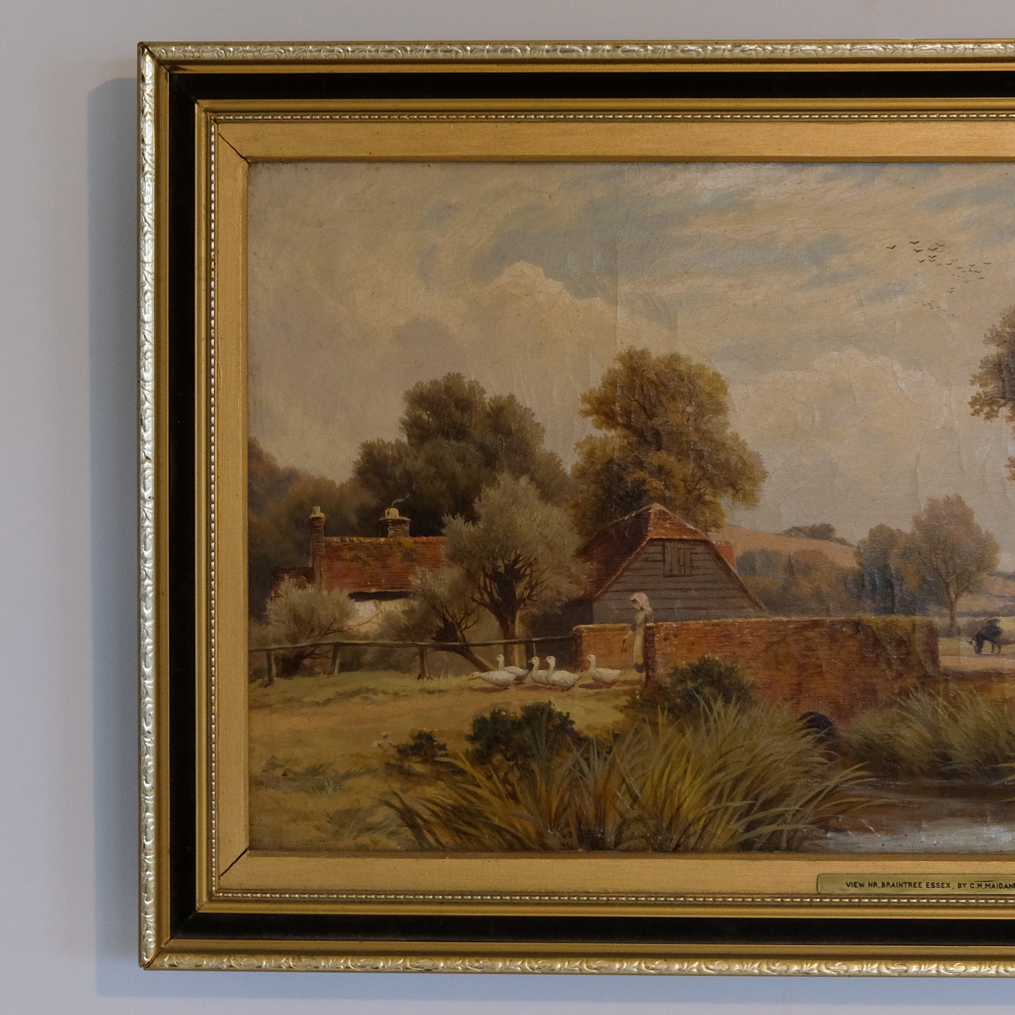 LANDSCAPE WITH A GOOSE GIRL ATTRIBUTED TO C H MAIDANERST