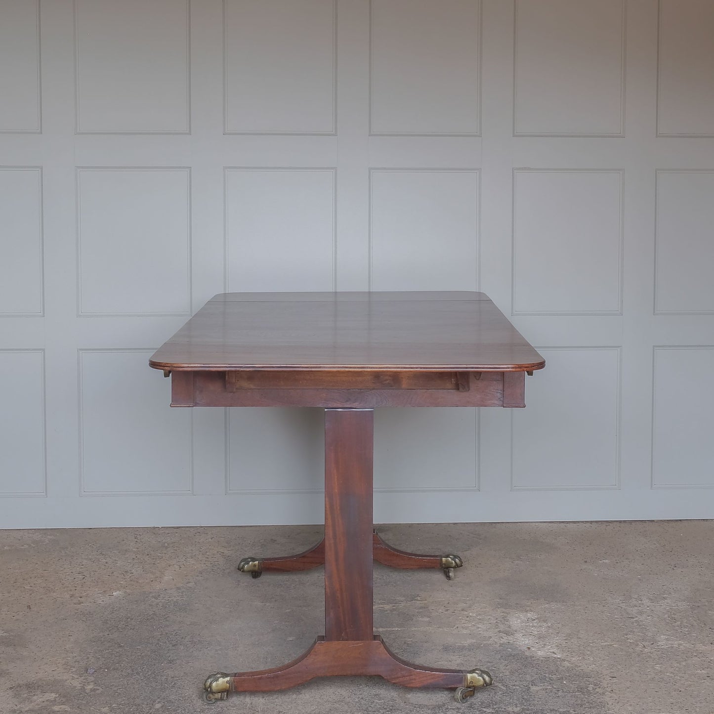 Side view of Regency Vintage Mahogany Sofa Table by Summerfield & Scott