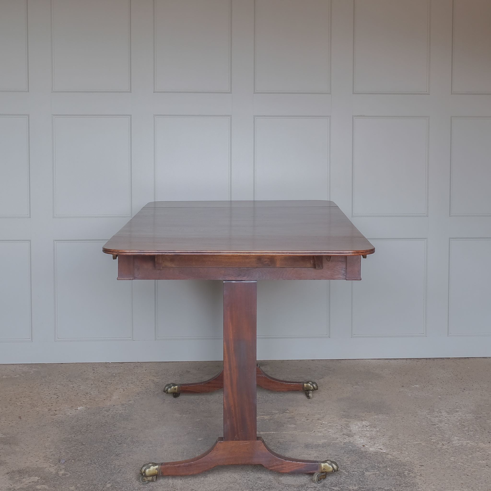 Side view of Regency Vintage Mahogany Sofa Table by Summerfield & Scott