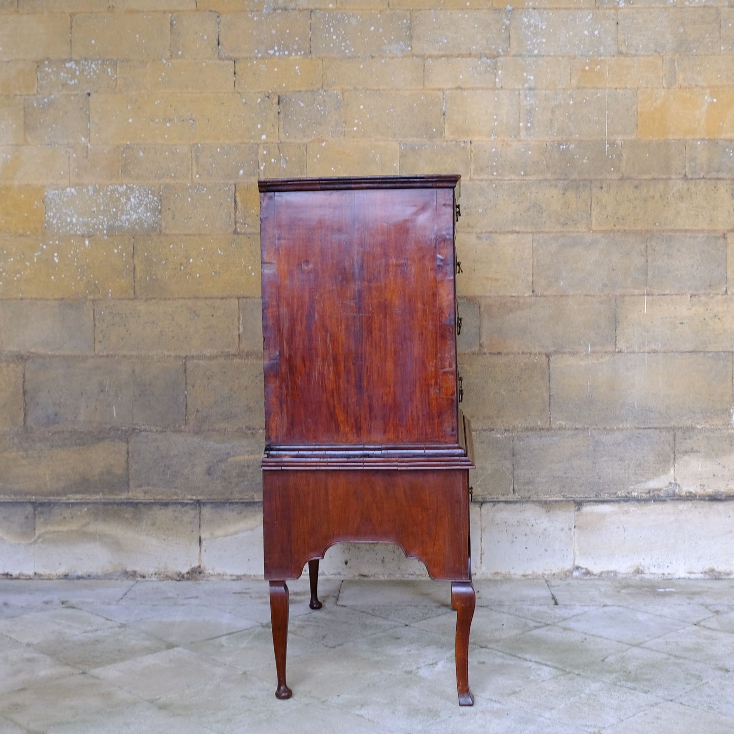 Vintage 17th Century Chest of Drawers on Stand (side view) - Summerfield & Scott