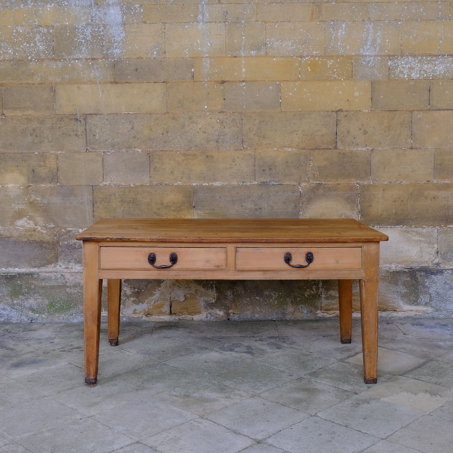 Antique Victorian English Farmhouse Pine Prep Table by Summerfield & Scott