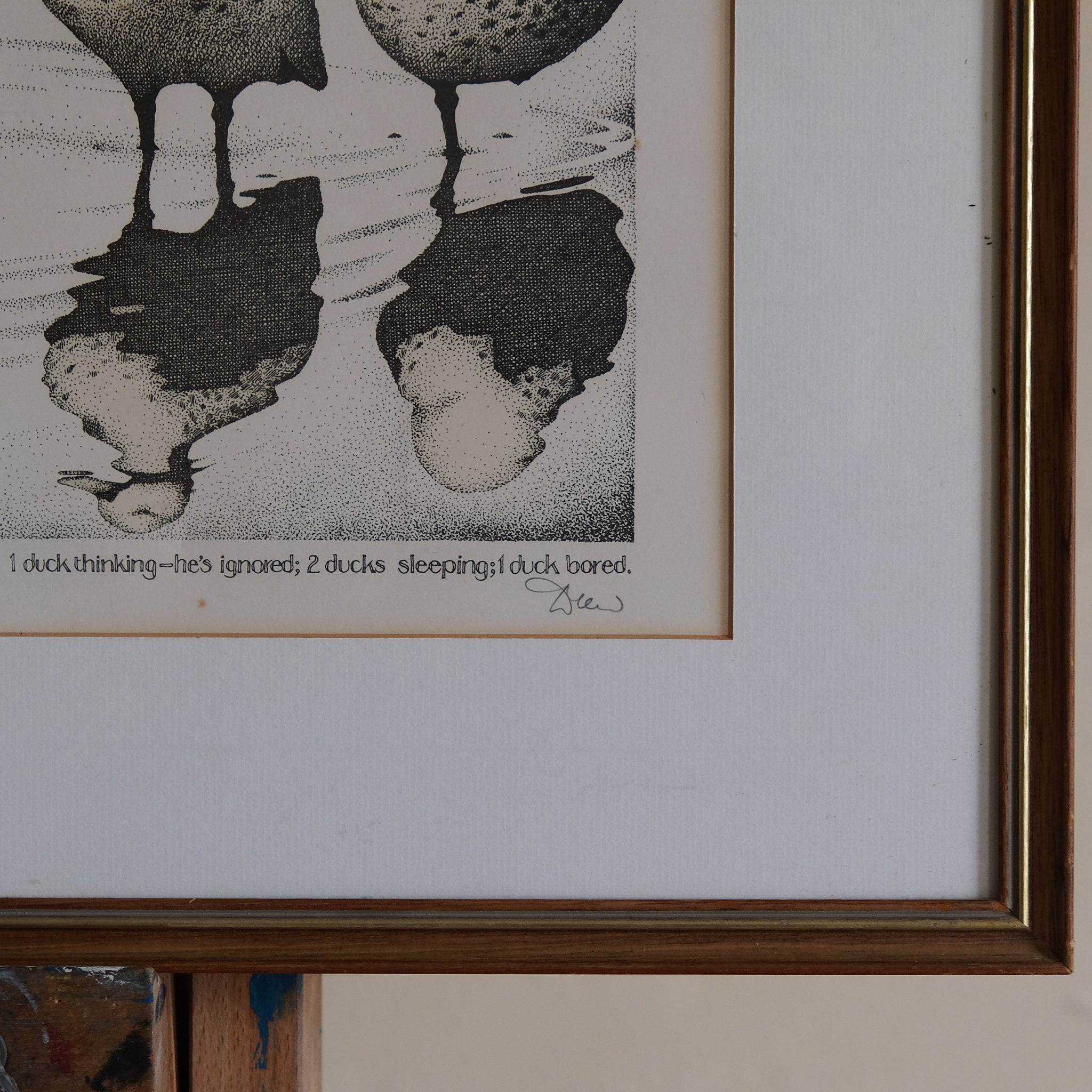 1 DUCK THINKING - HE'S IGNORED; 2 DUCKS SLEEPING; 1 DUCK BORED by SIMON DREW