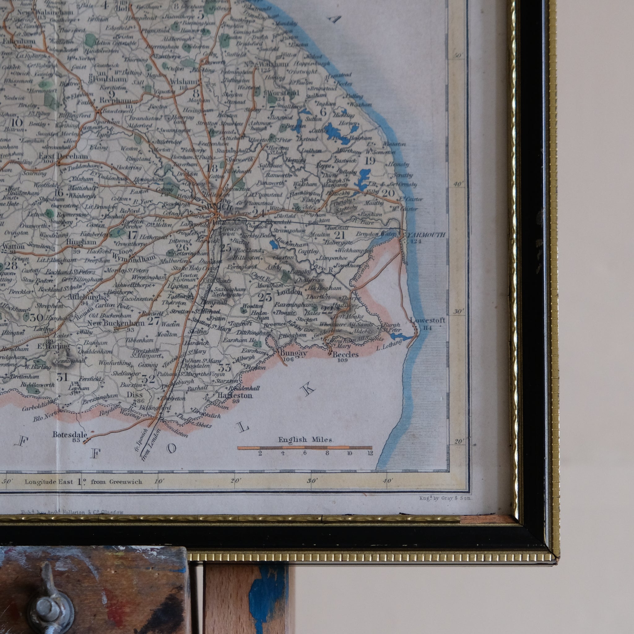 MAP OF NORFOLK BY GRAY & SON