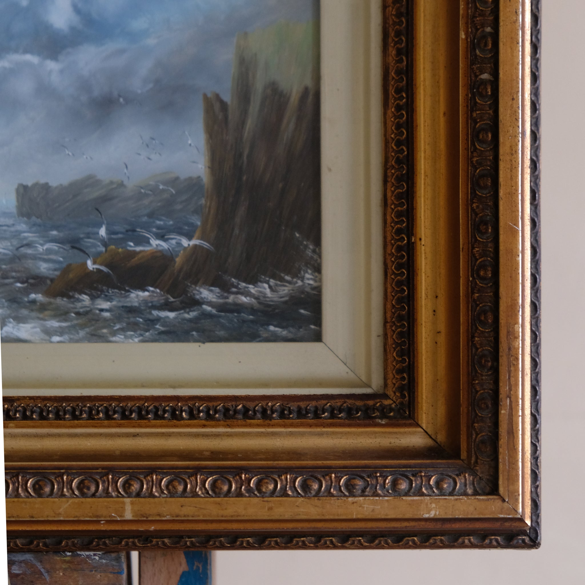 SCHOONER ON A CHOPPY SEA