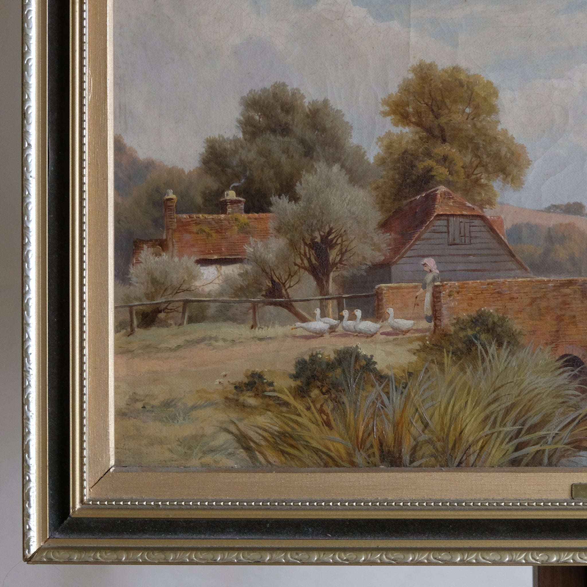LANDSCAPE WITH A GOOSE GIRL ATTRIBUTED TO C H MAIDANERST