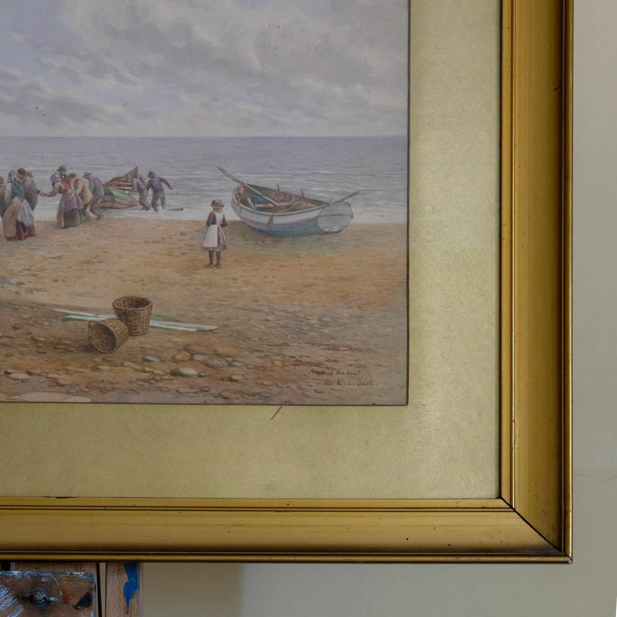 Hauling the Boat by Kate E. Booth (1850–1898)