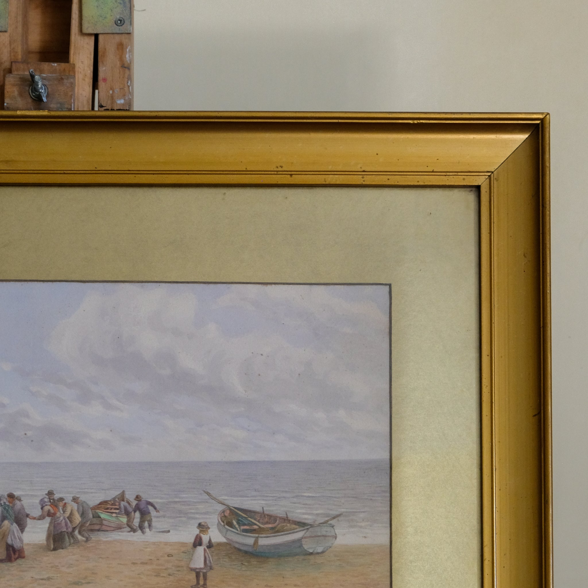 Hauling the Boat by Kate E. Booth (1850–1898)
