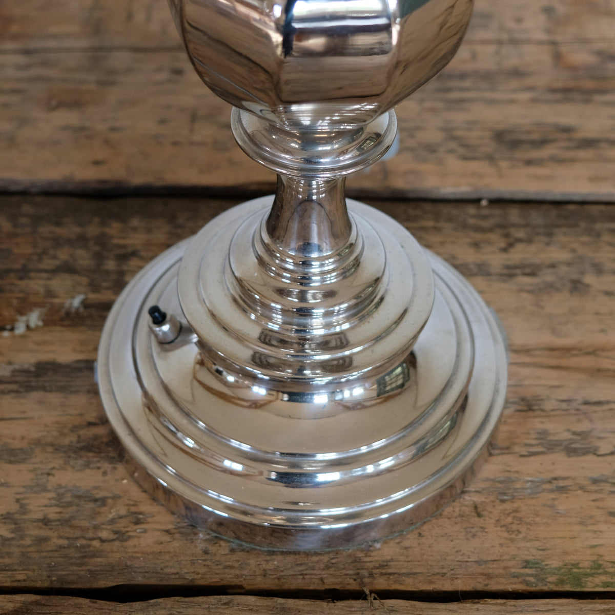 Art Deco Style Nickel-Plated Table Lamp