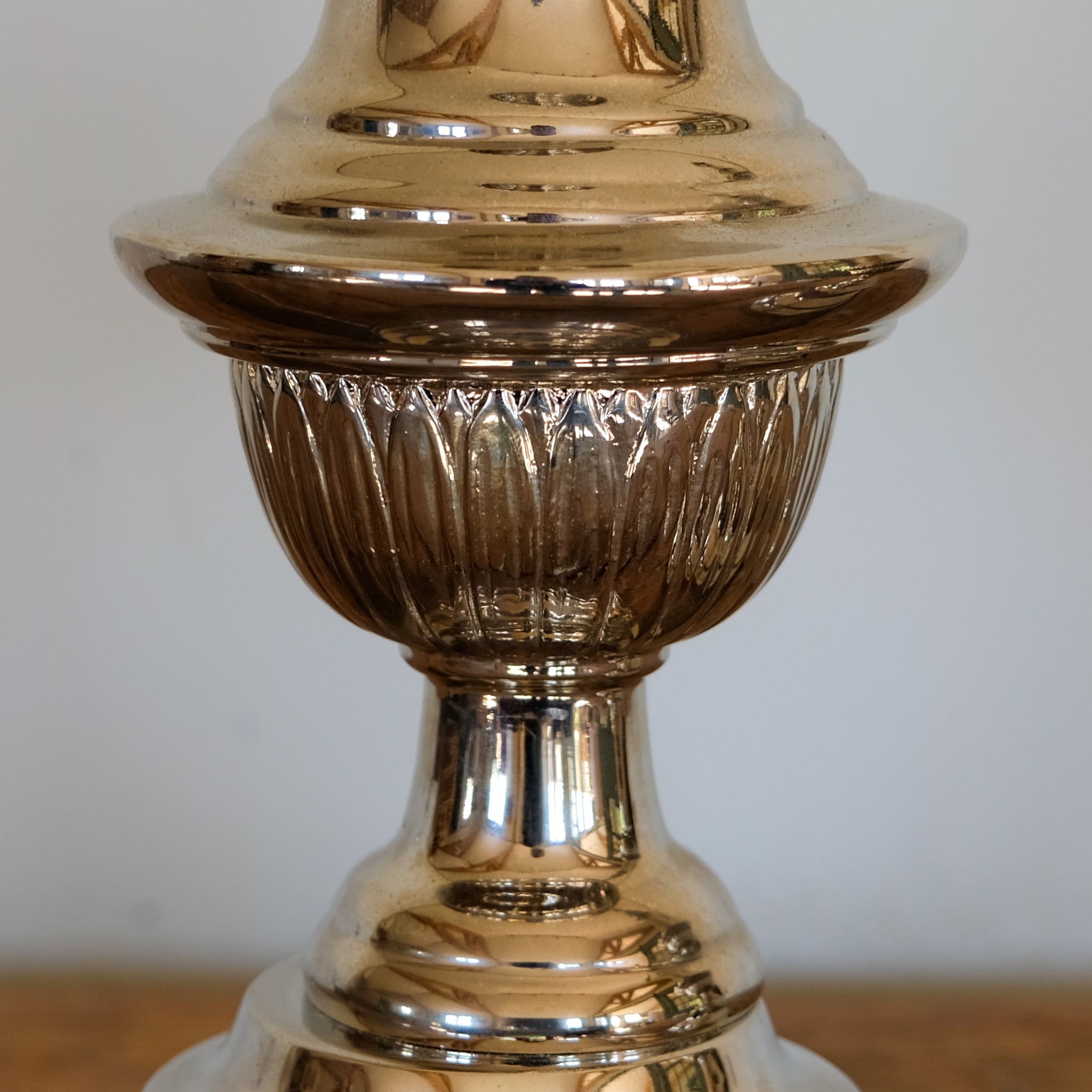 SUPERB PAIR OF FRENCH NICKEL-PLATED TABLE LAMPS