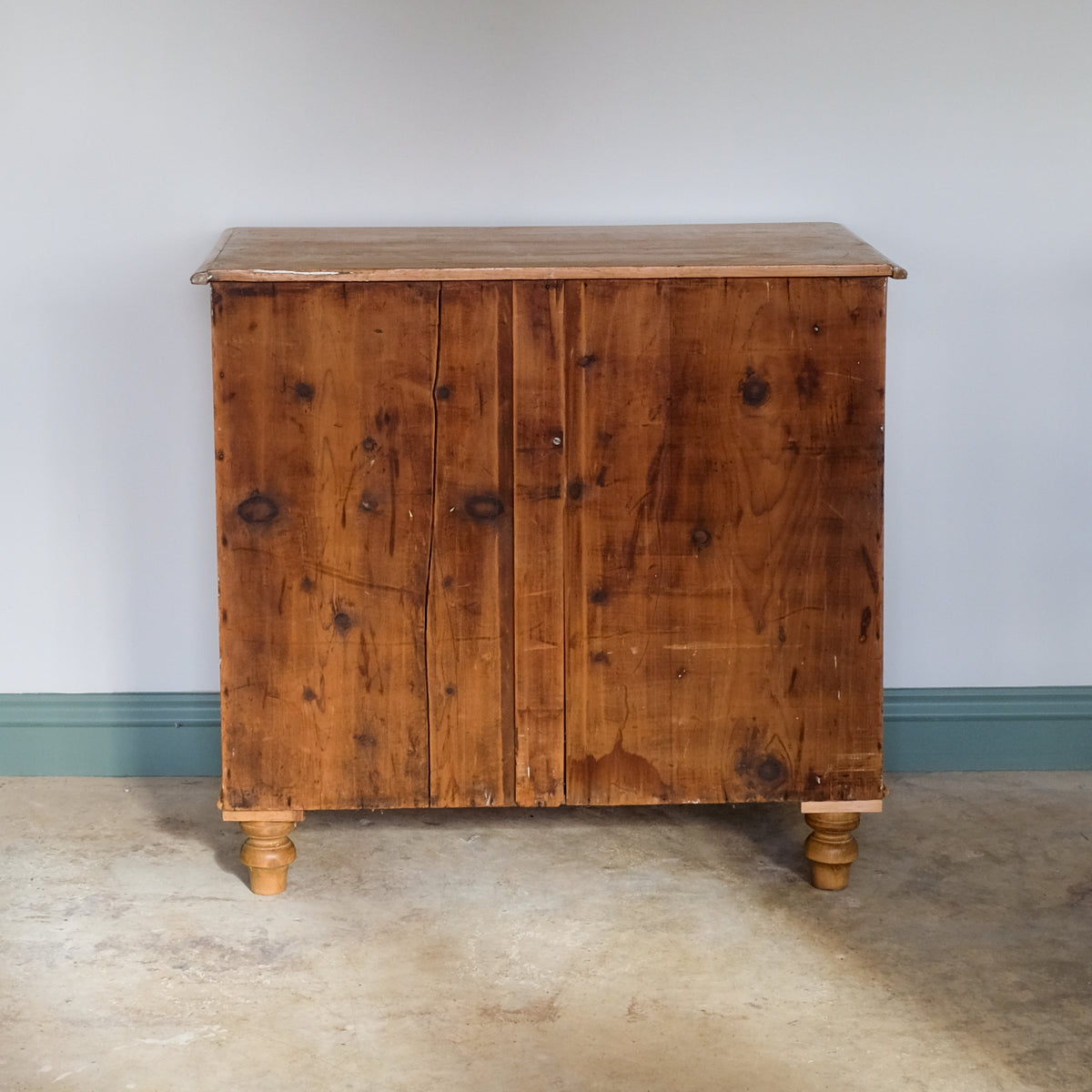 Victorian Pine Chest of Drawers with Ceramic Handles
