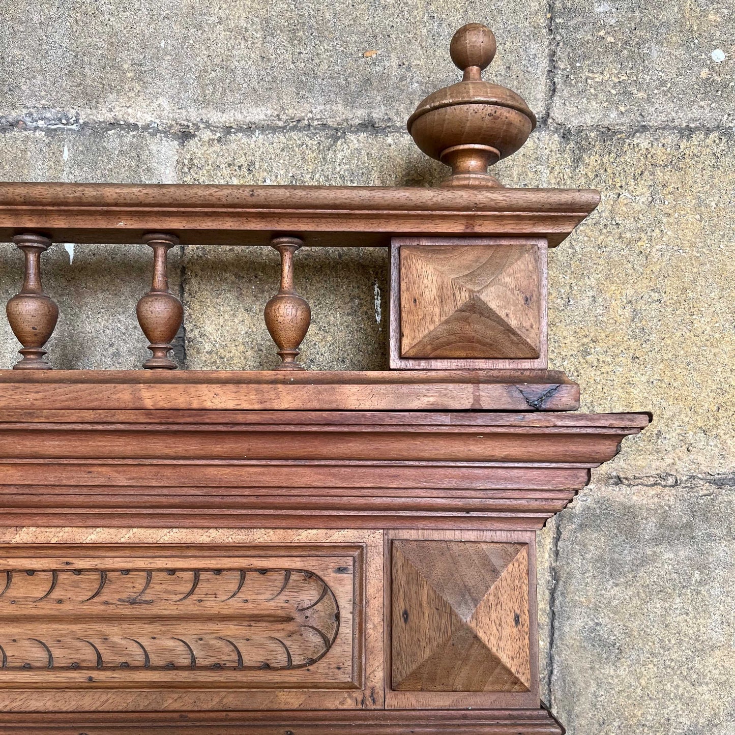A 19th century pier mirror with original mercury plate in very good condition, some foxing giving a pleasing patina. Flanked on either side by two fluted columns, with detailed carving above.