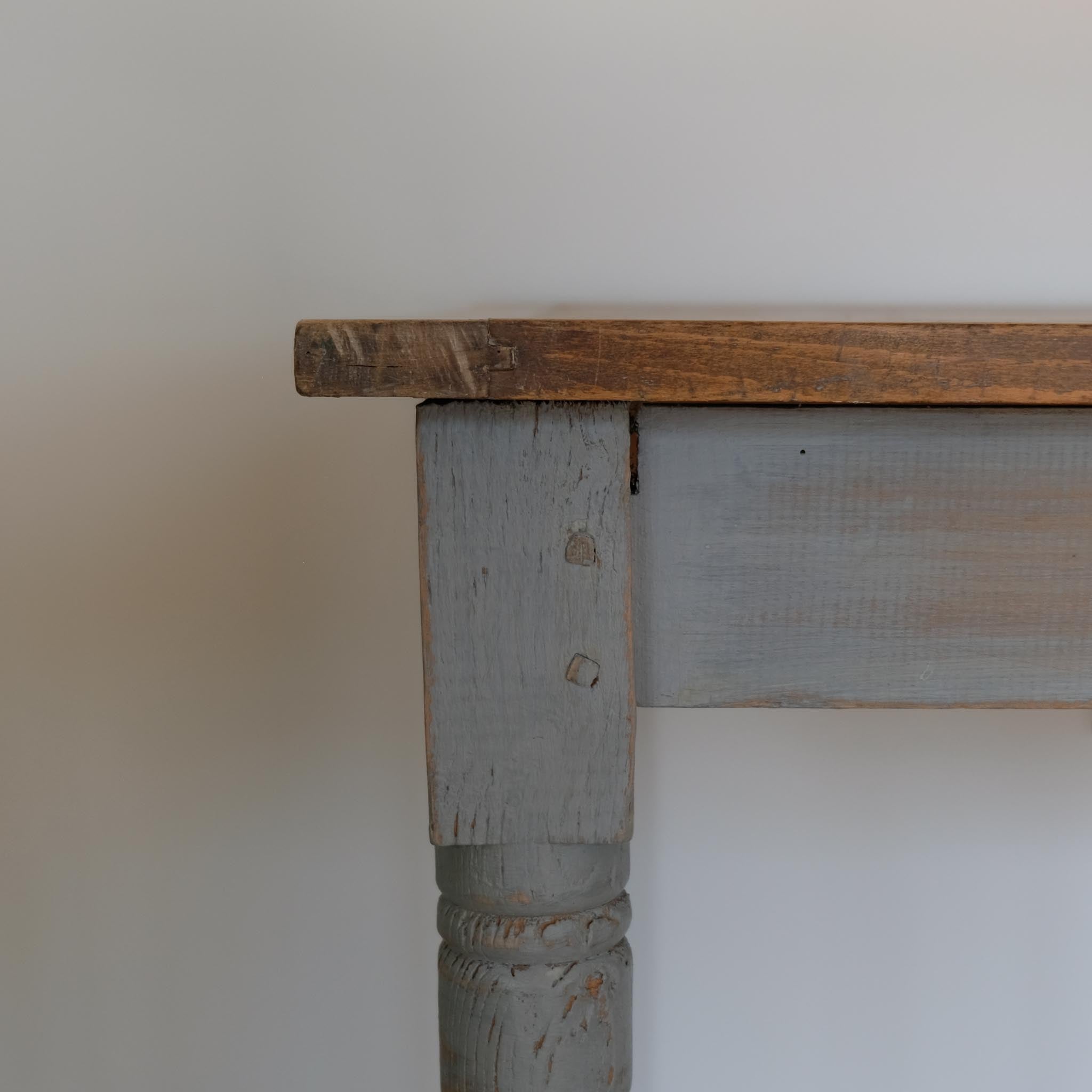 EDWARDIAN PAINTED DESK / DRESSING TABLE / KITCHEN PREP TABLE