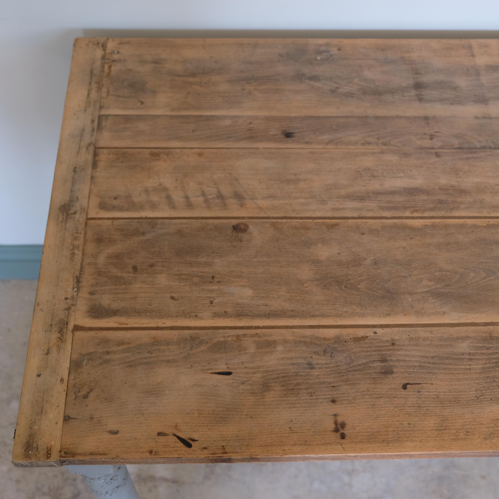 EDWARDIAN PAINTED DESK / DRESSING TABLE / KITCHEN PREP TABLE
