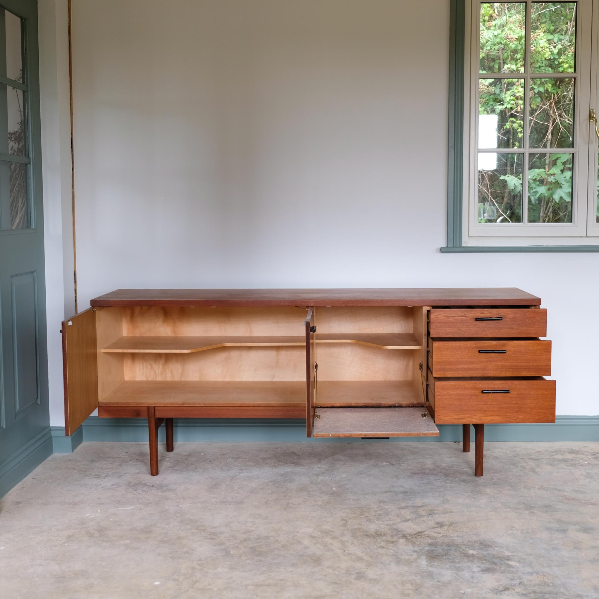 MIDCENTURY SIDEBOARD BY GUNTHER HOFFSTEAD FOR UNIFLEX