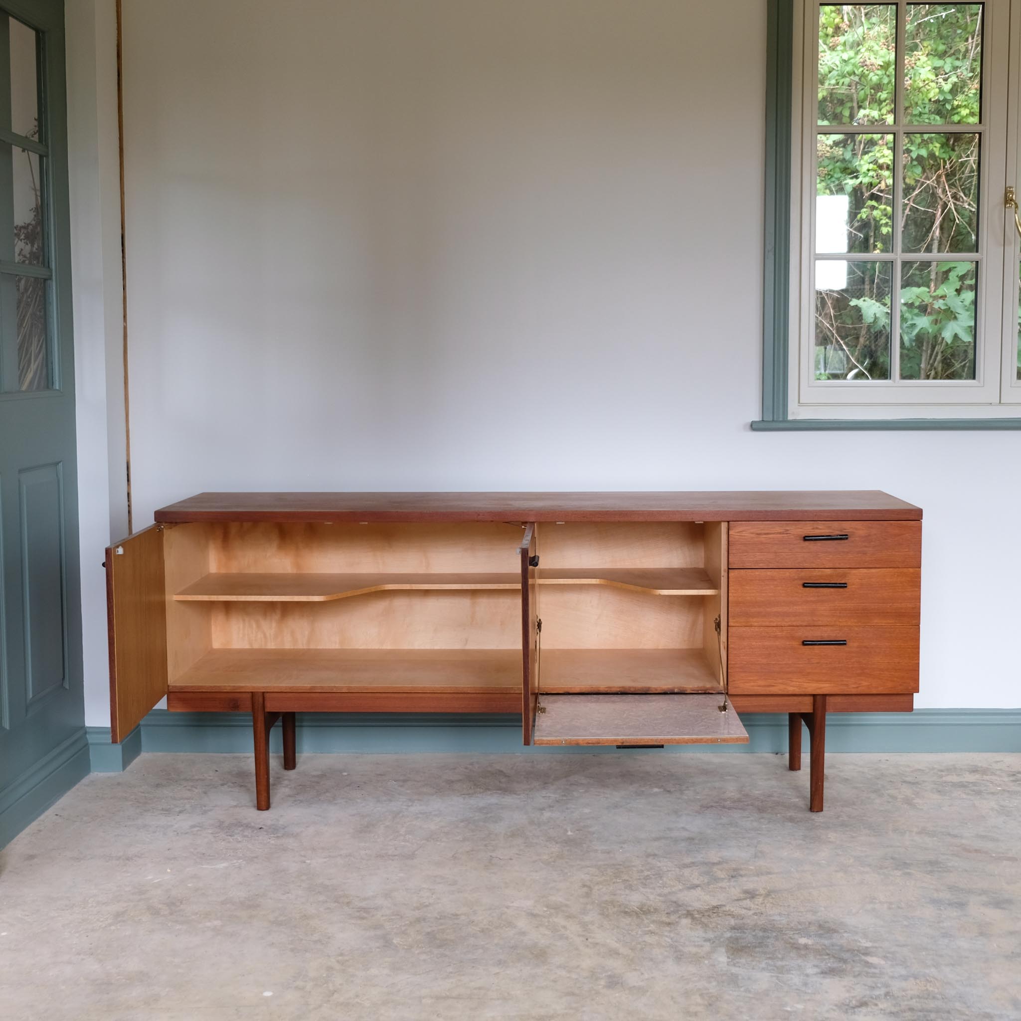 MIDCENTURY SIDEBOARD BY GUNTHER HOFFSTEAD FOR UNIFLEX