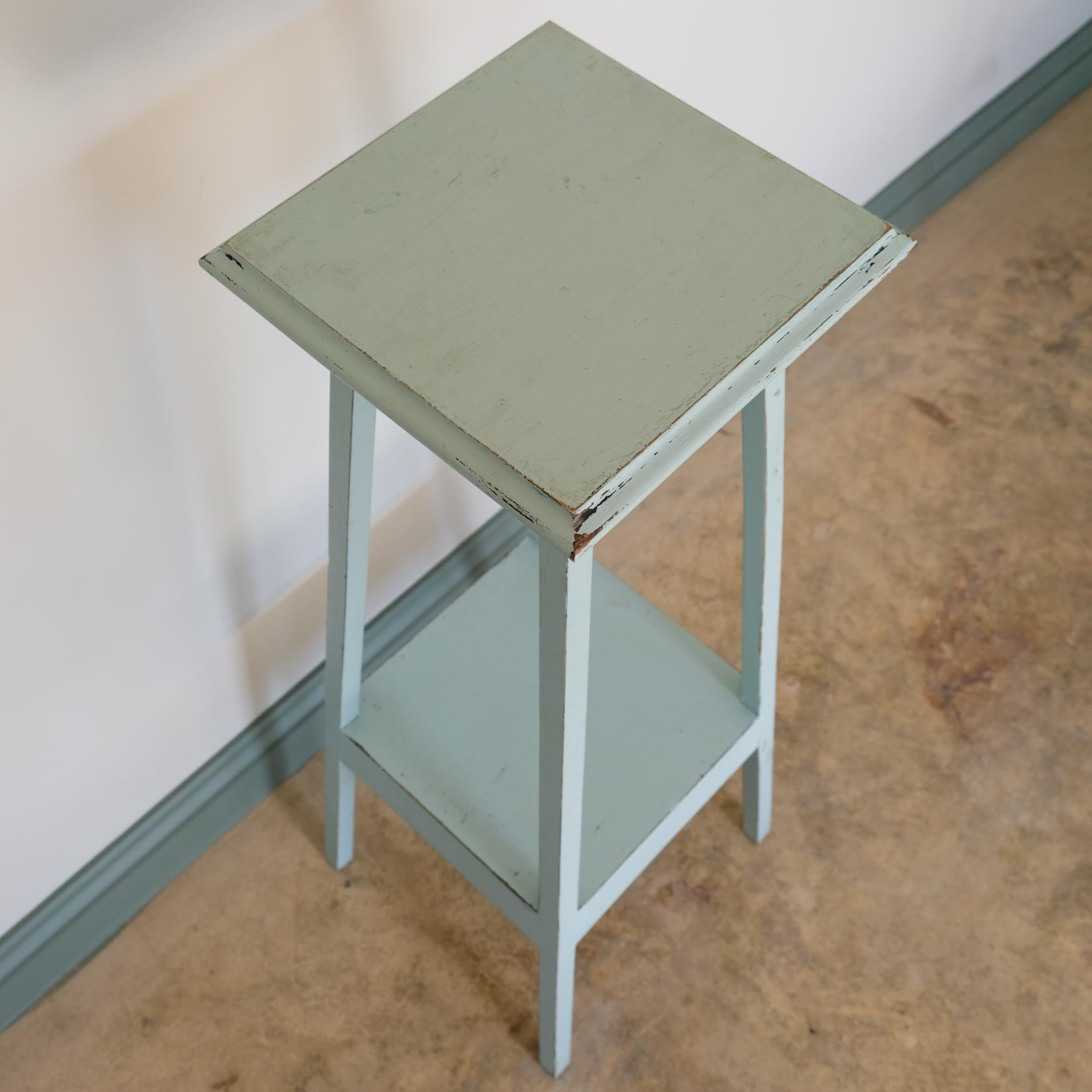 BLUE PAINTED JARDINIERE