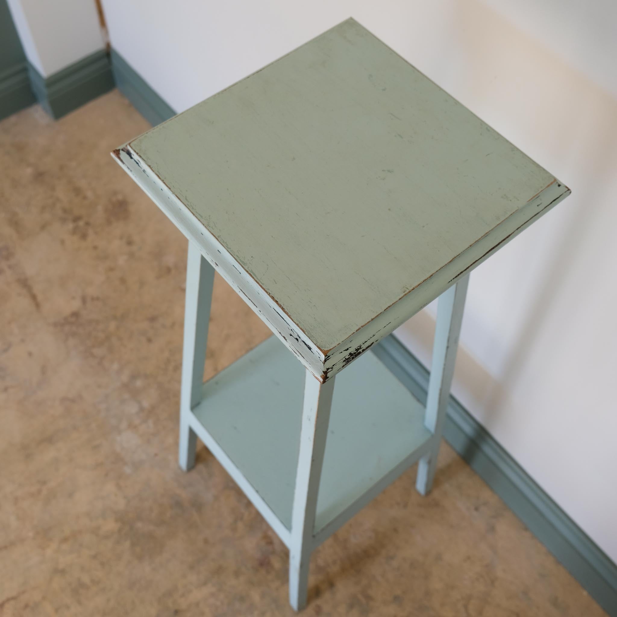 BLUE PAINTED JARDINIERE