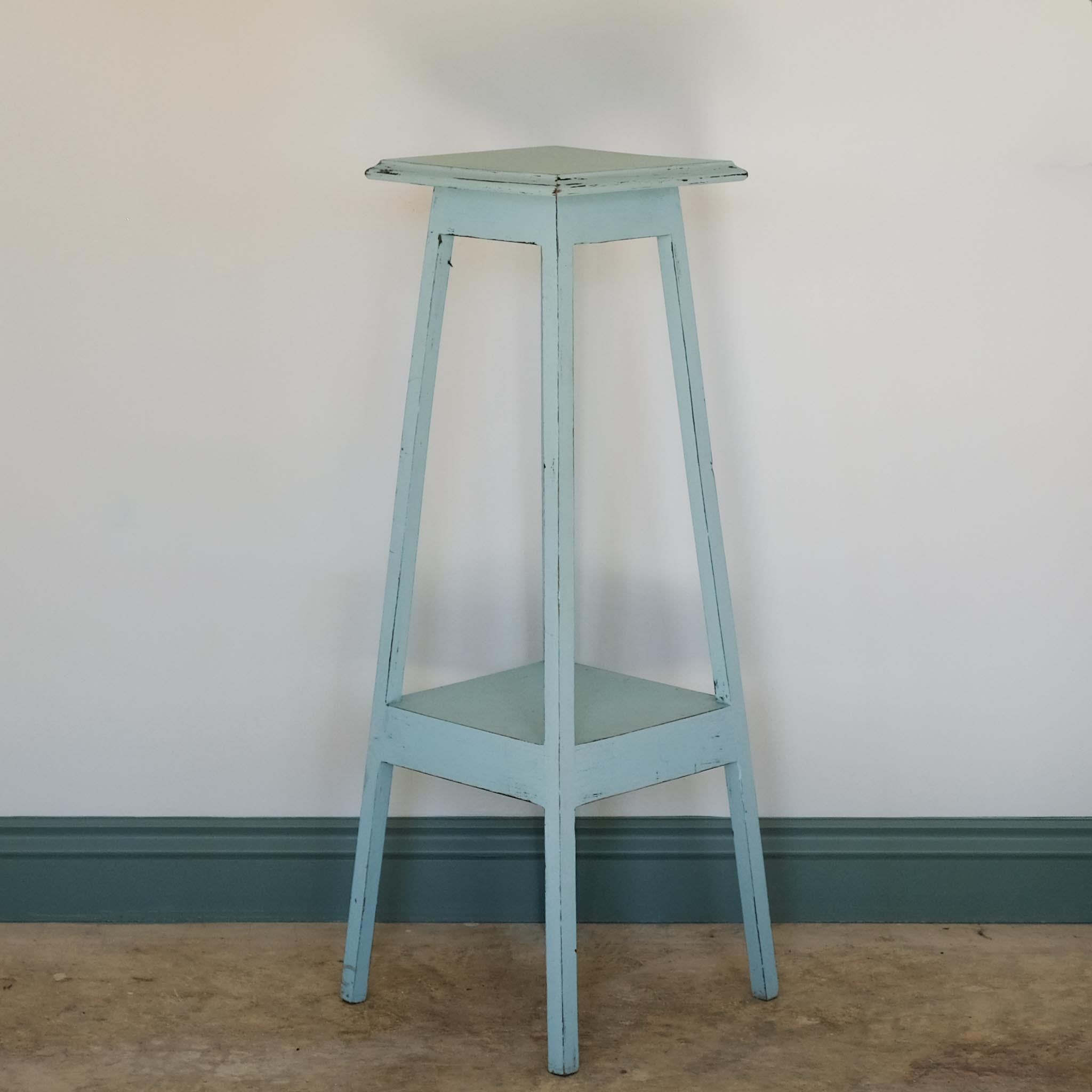BLUE PAINTED JARDINIERE