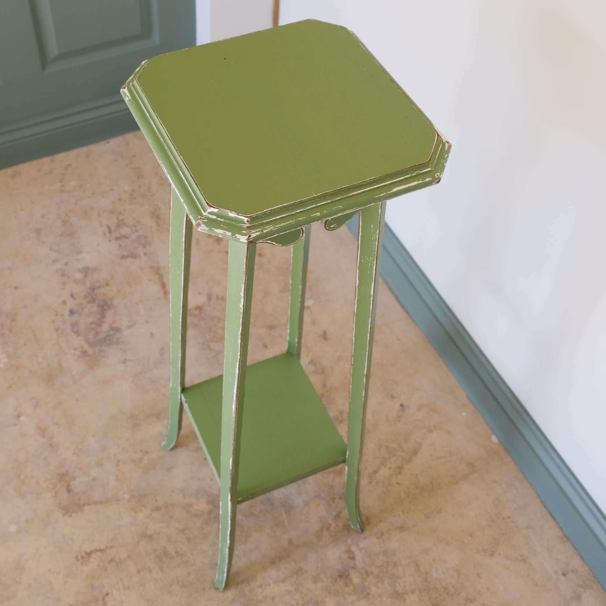 GREEN PAINTED JARDINIERE