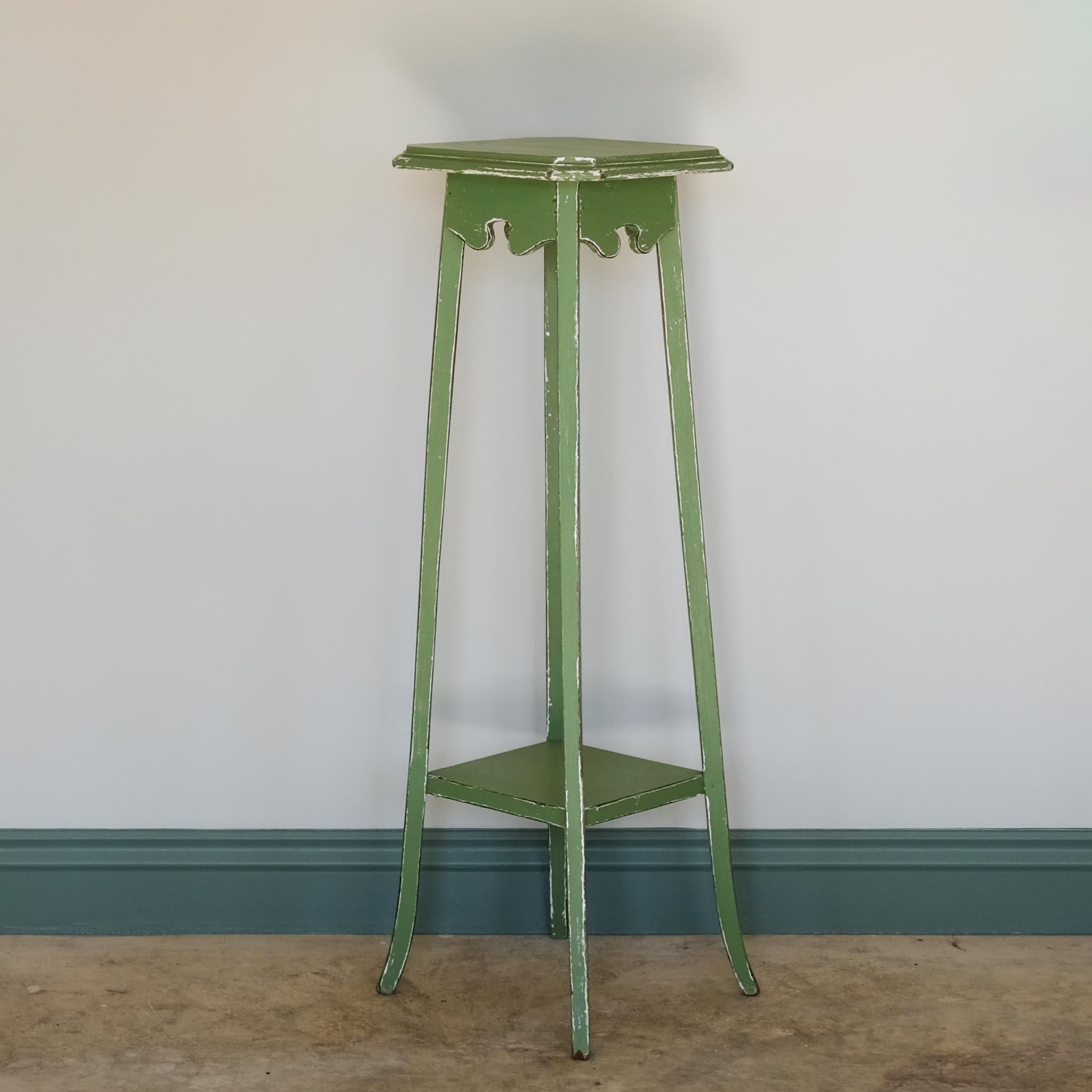 GREEN PAINTED JARDINIERE