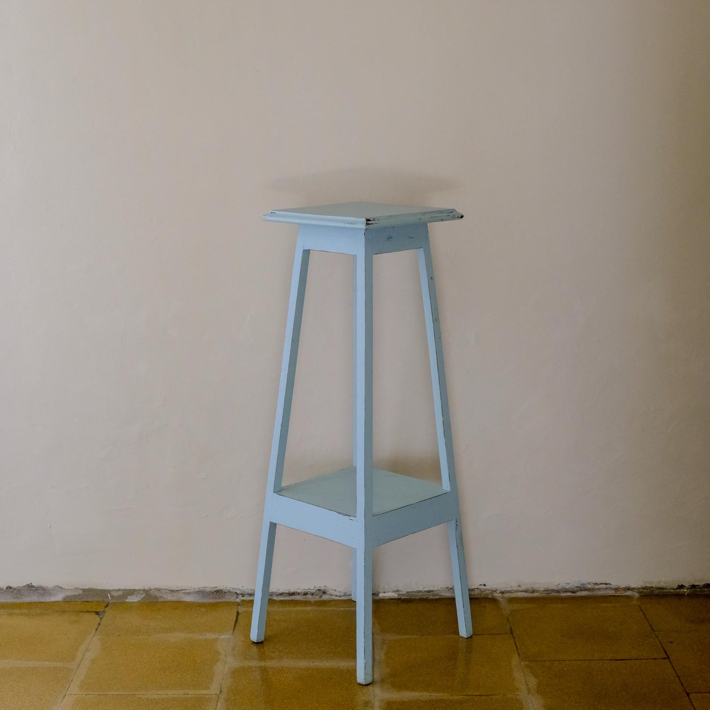 BLUE PAINTED JARDINIERE