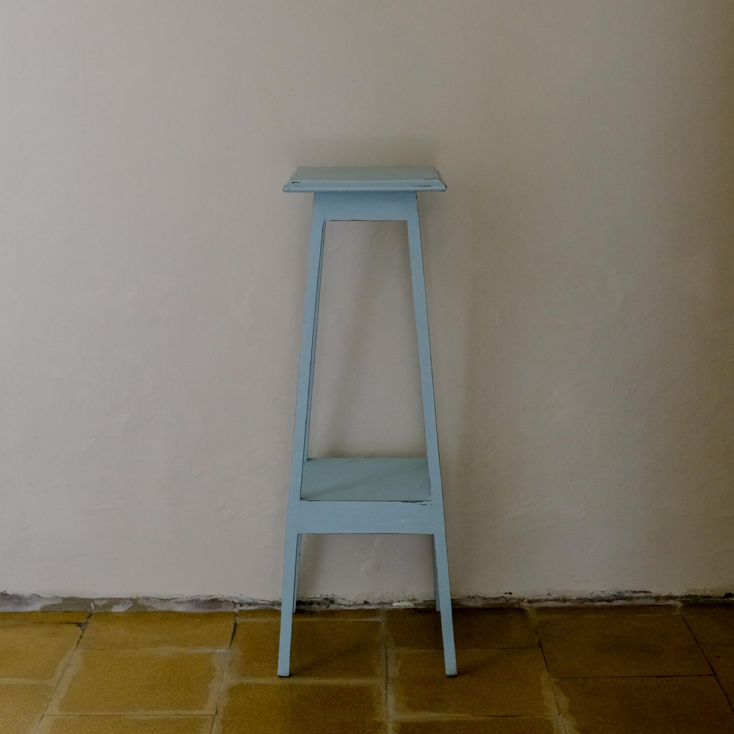 BLUE PAINTED JARDINIERE