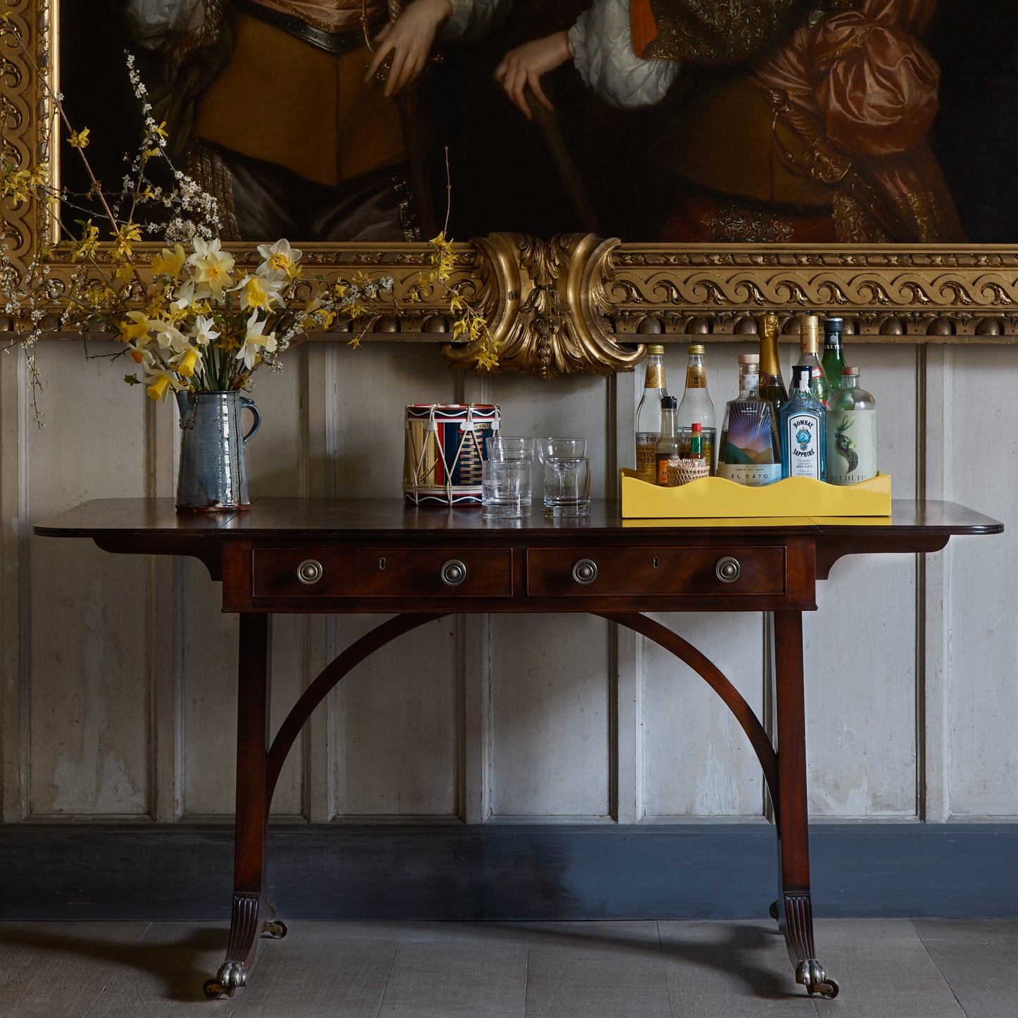 Regency Vintage Mahogany Sofa Table by Summerfield & Scott
