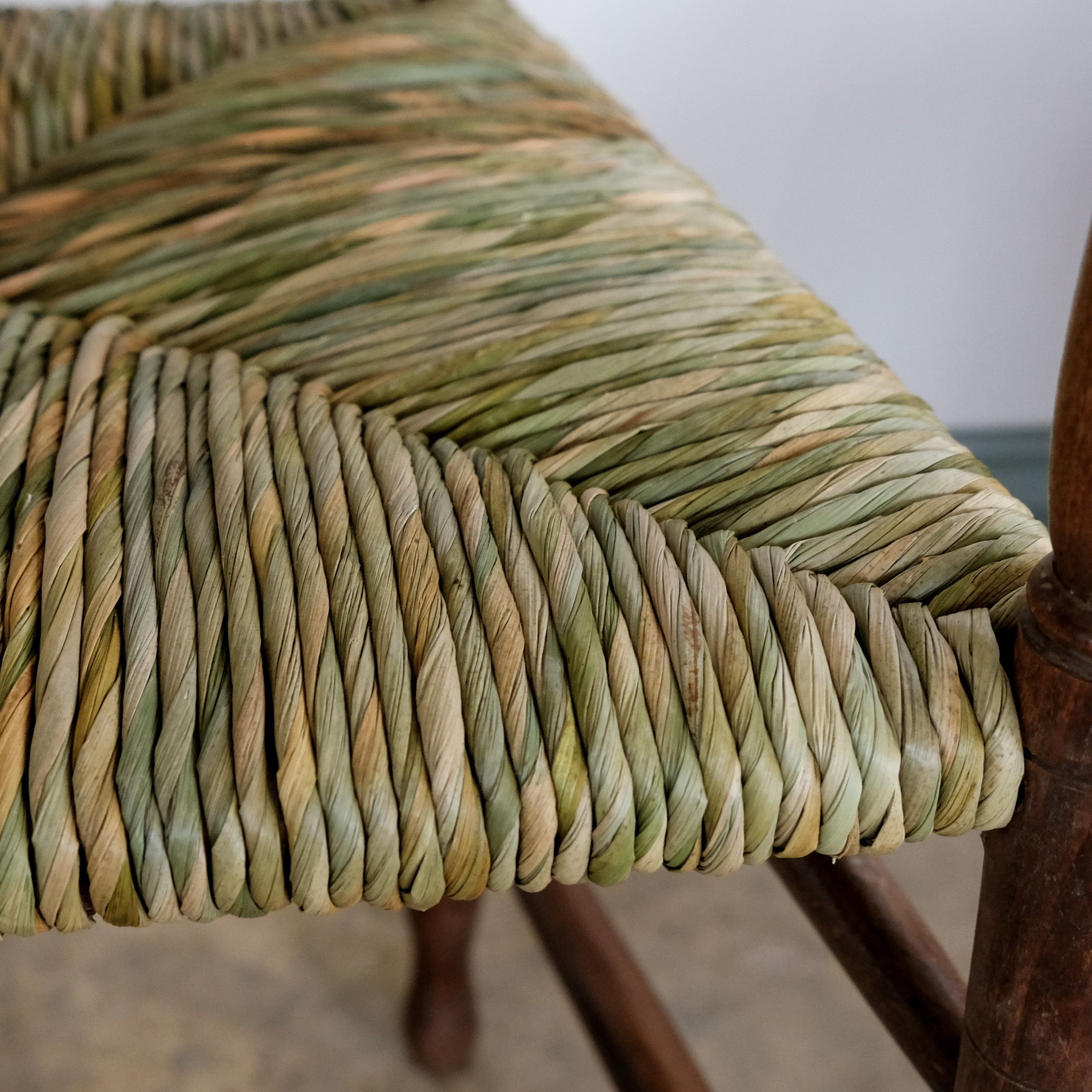 19th century ladder back carver armchair