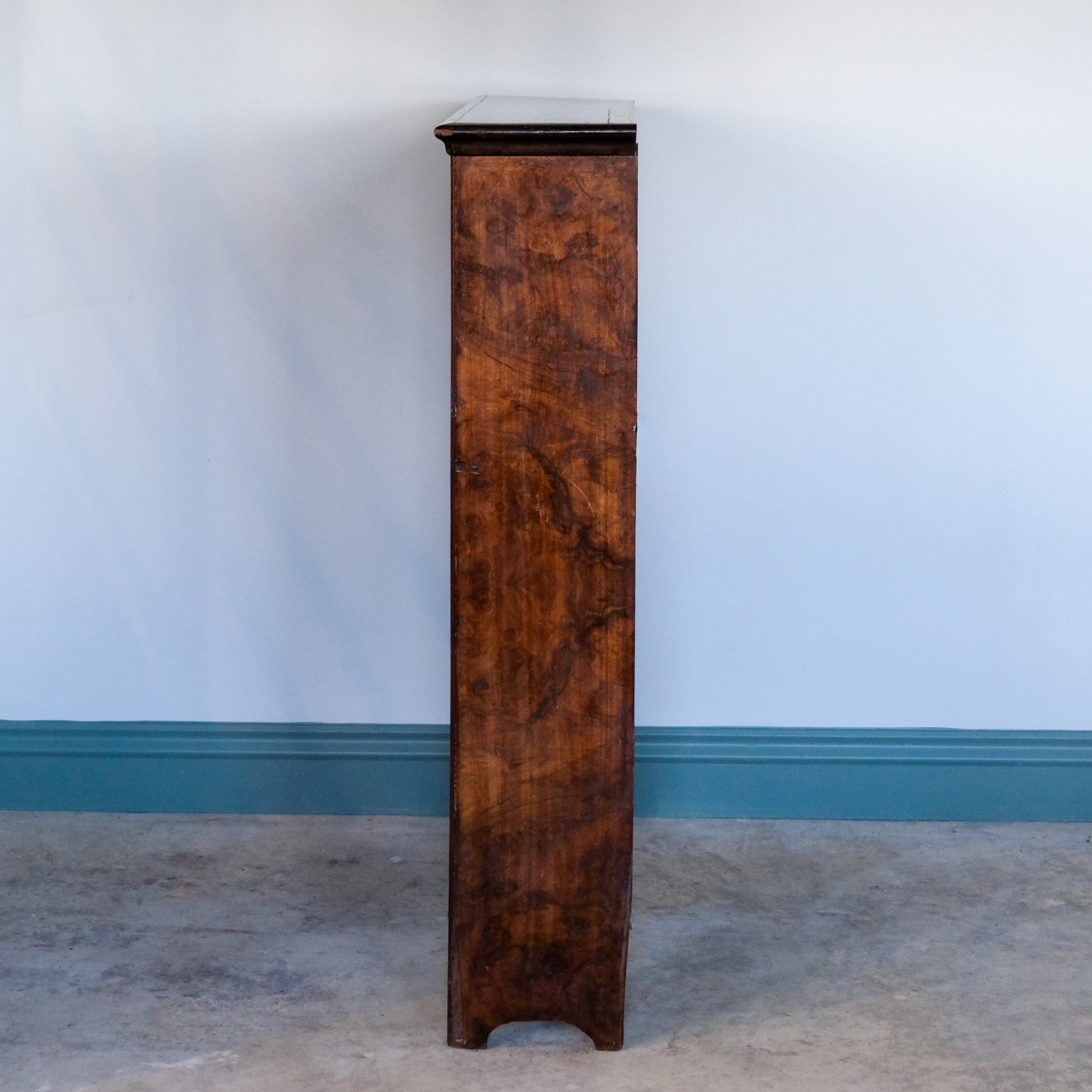 Edwardian faux rosewood open bookcase