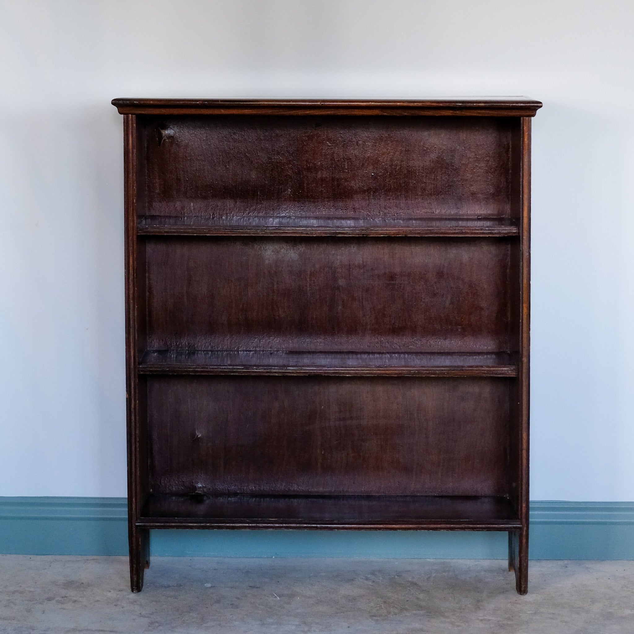 Edwardian faux rosewood open bookcase