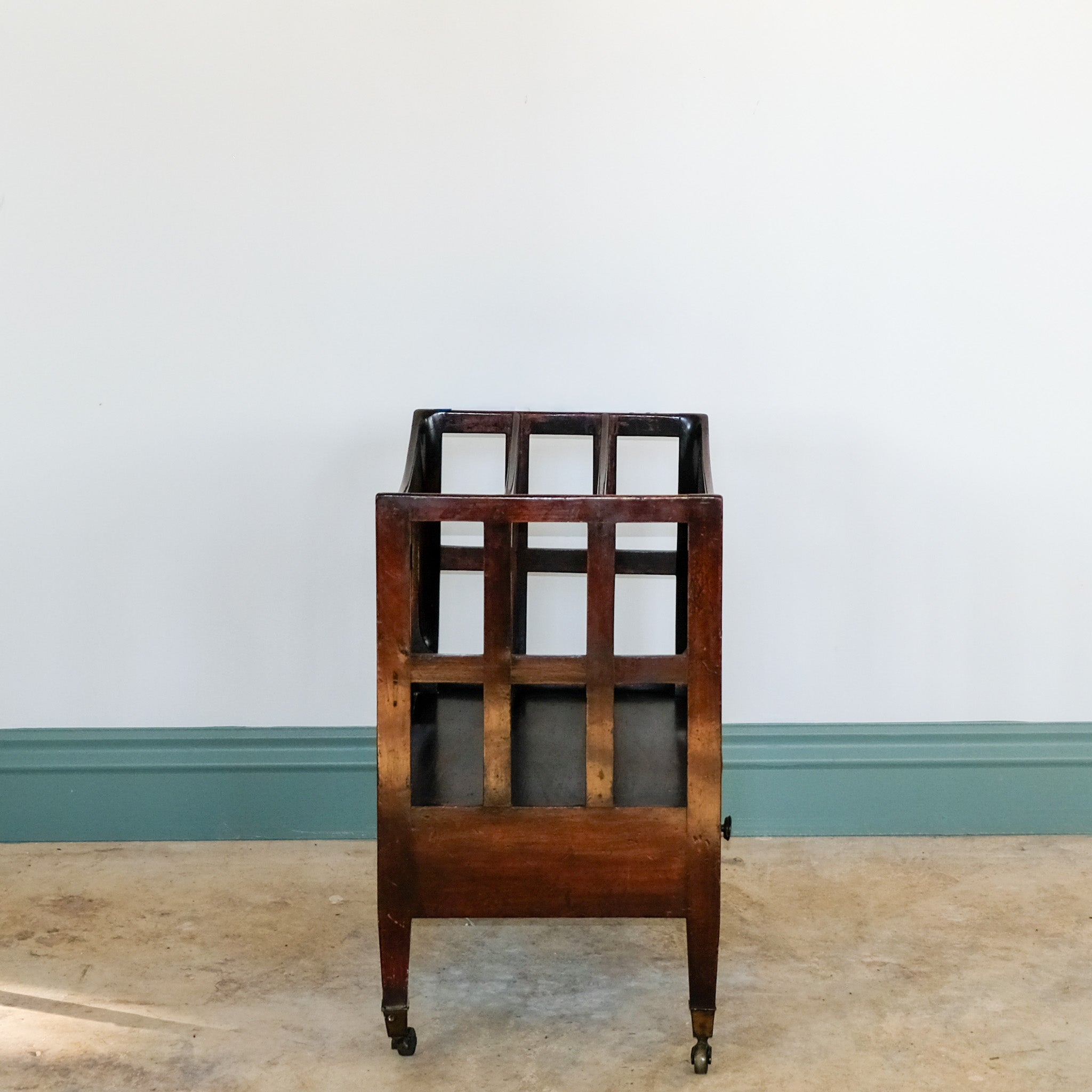 19TH CENTURY MAHOGANY CANTERBURY