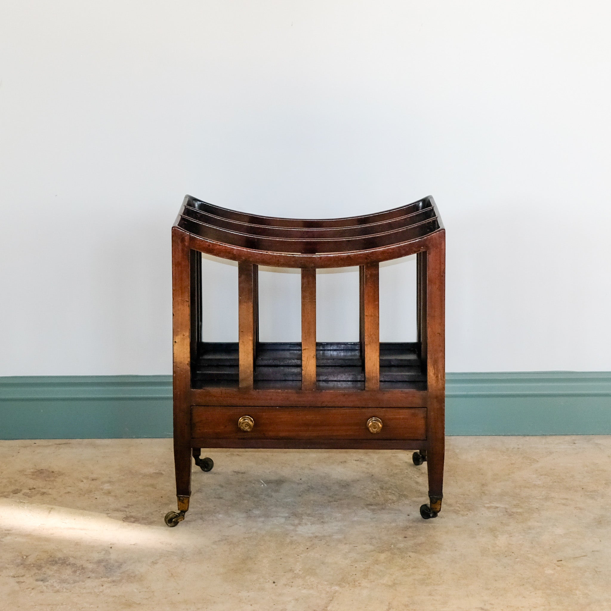 19TH CENTURY MAHOGANY CANTERBURY