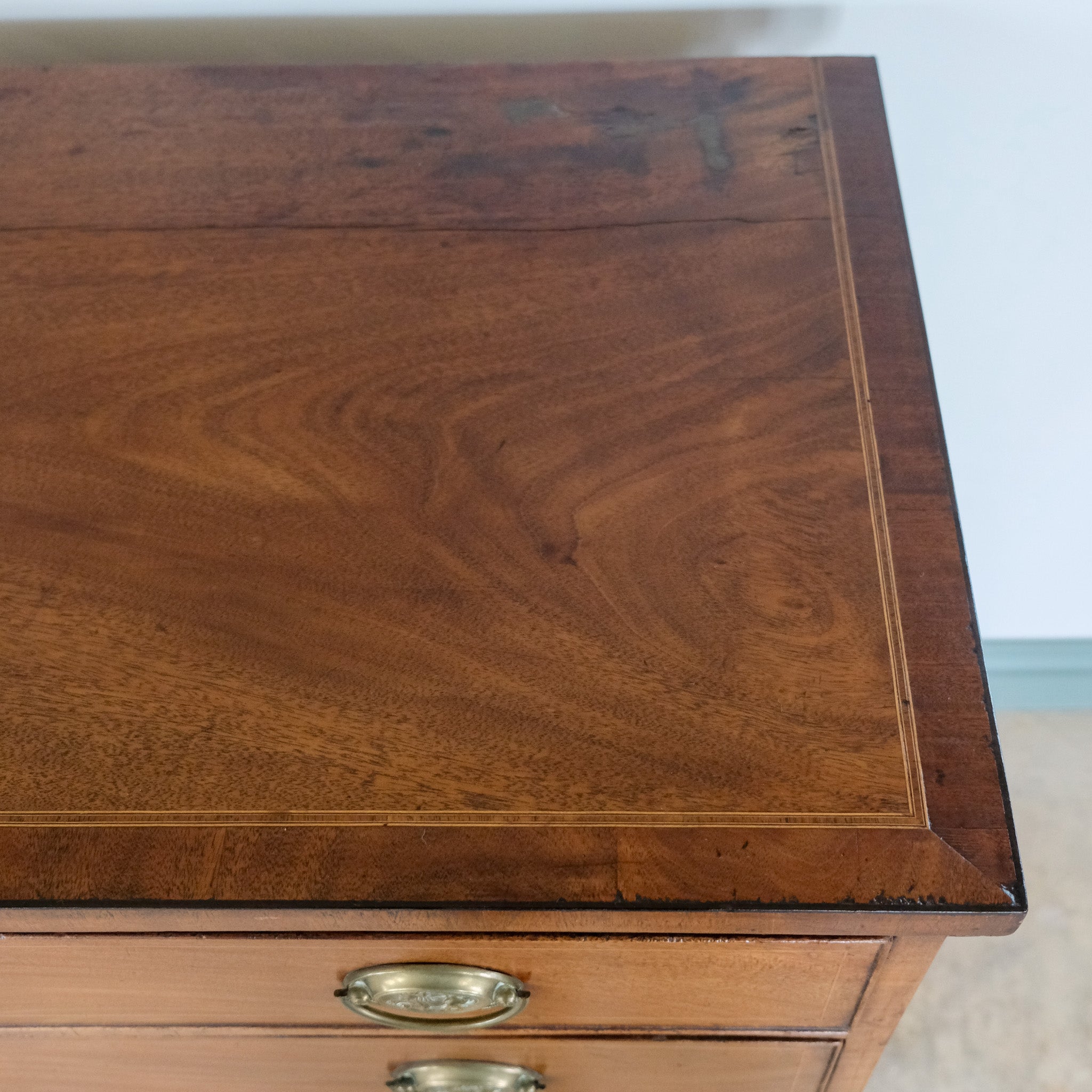 VICTORIAN INLAID CHEST OF DRAWERS