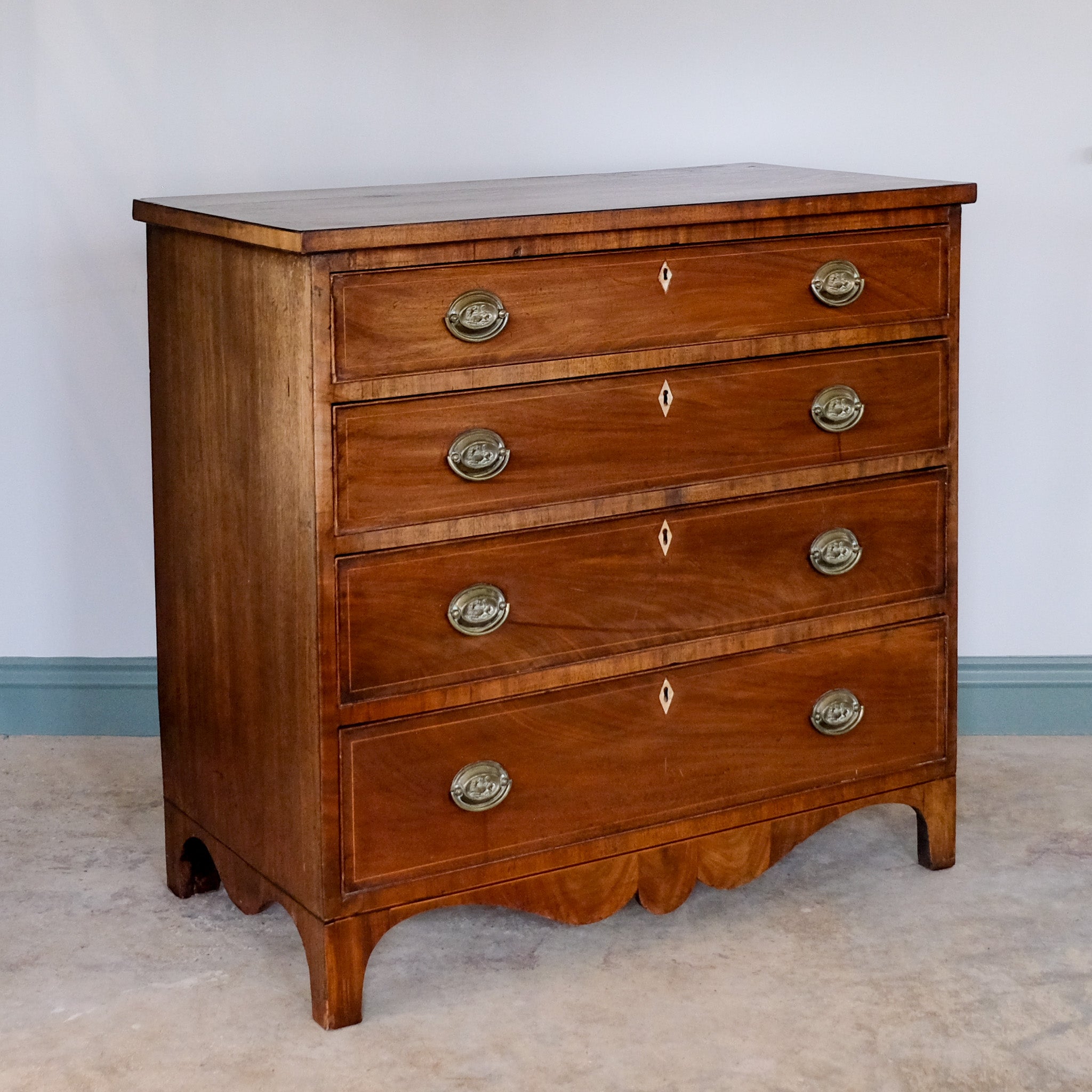 VICTORIAN INLAID CHEST OF DRAWERS