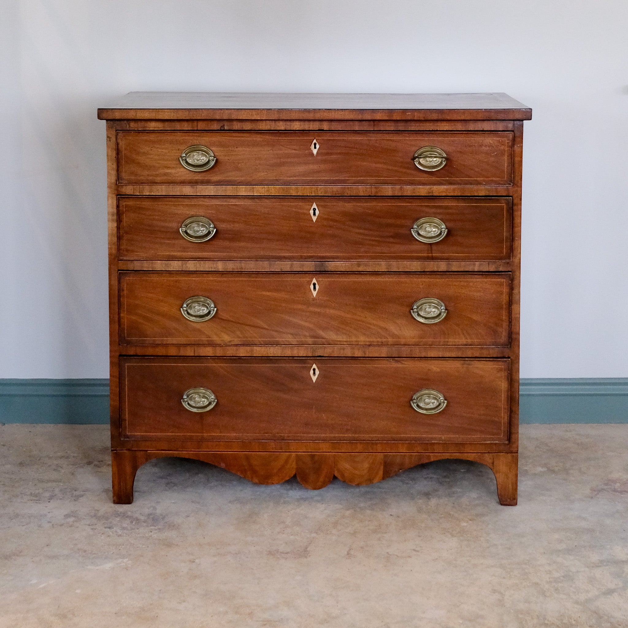 VICTORIAN INLAID CHEST OF DRAWERS