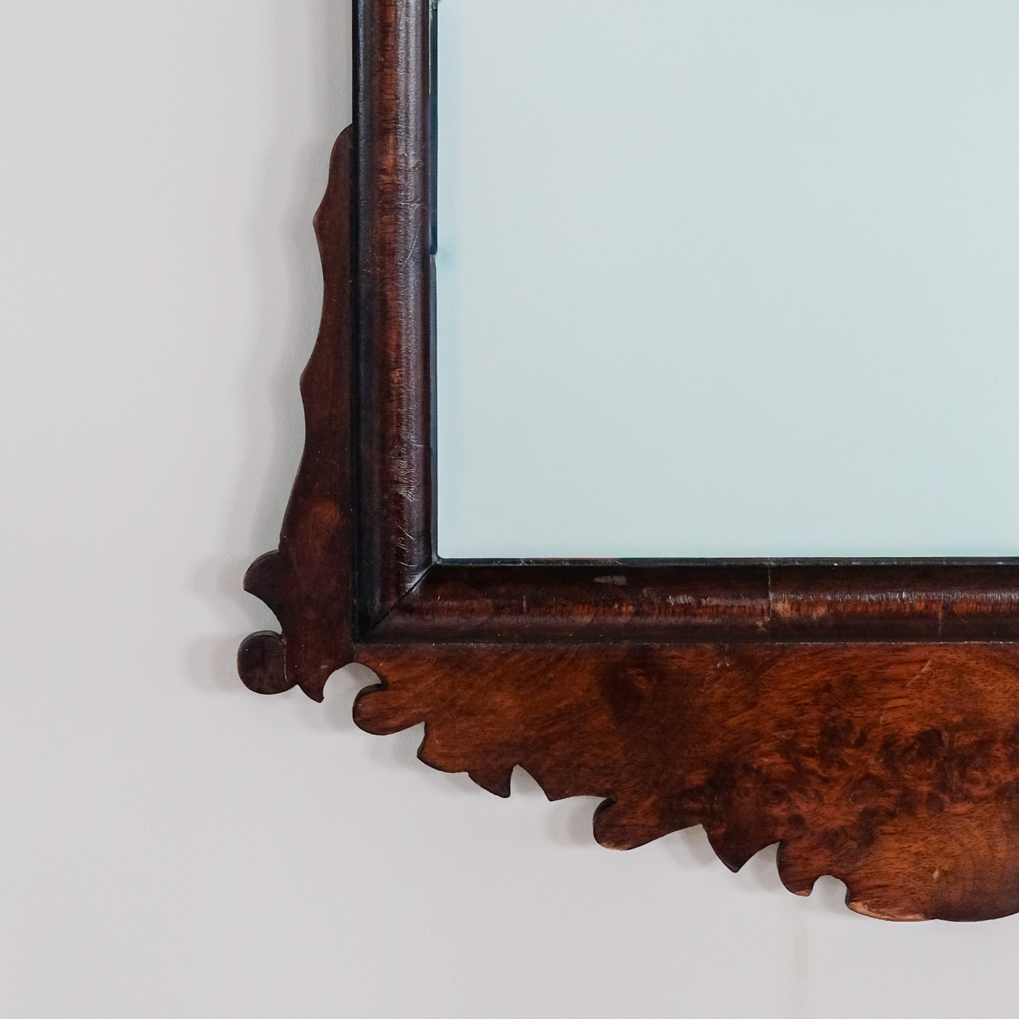 SMALL GEORGIAN WALNUT MIRROR