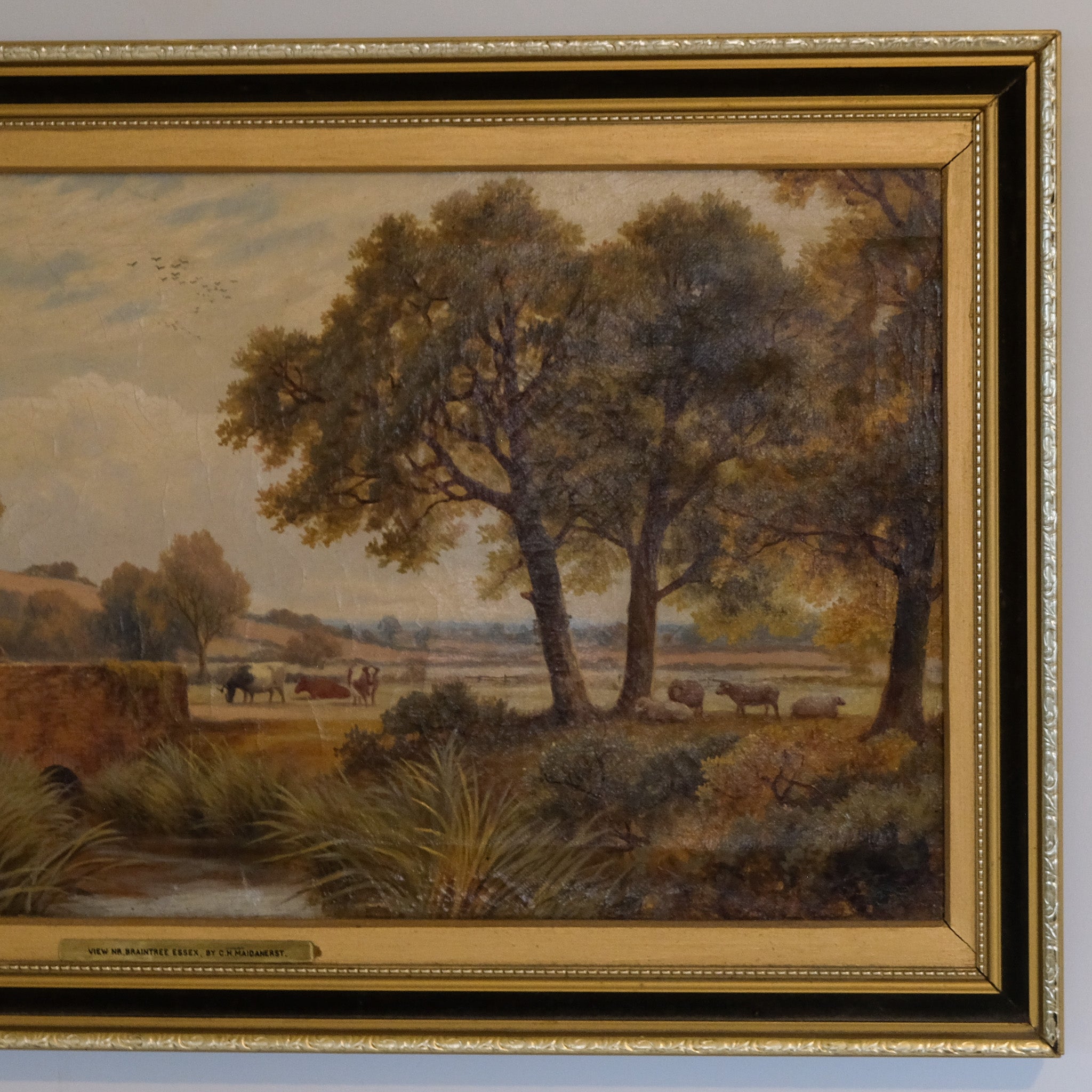 LANDSCAPE WITH A GOOSE GIRL ATTRIBUTED TO C H MAIDANERST