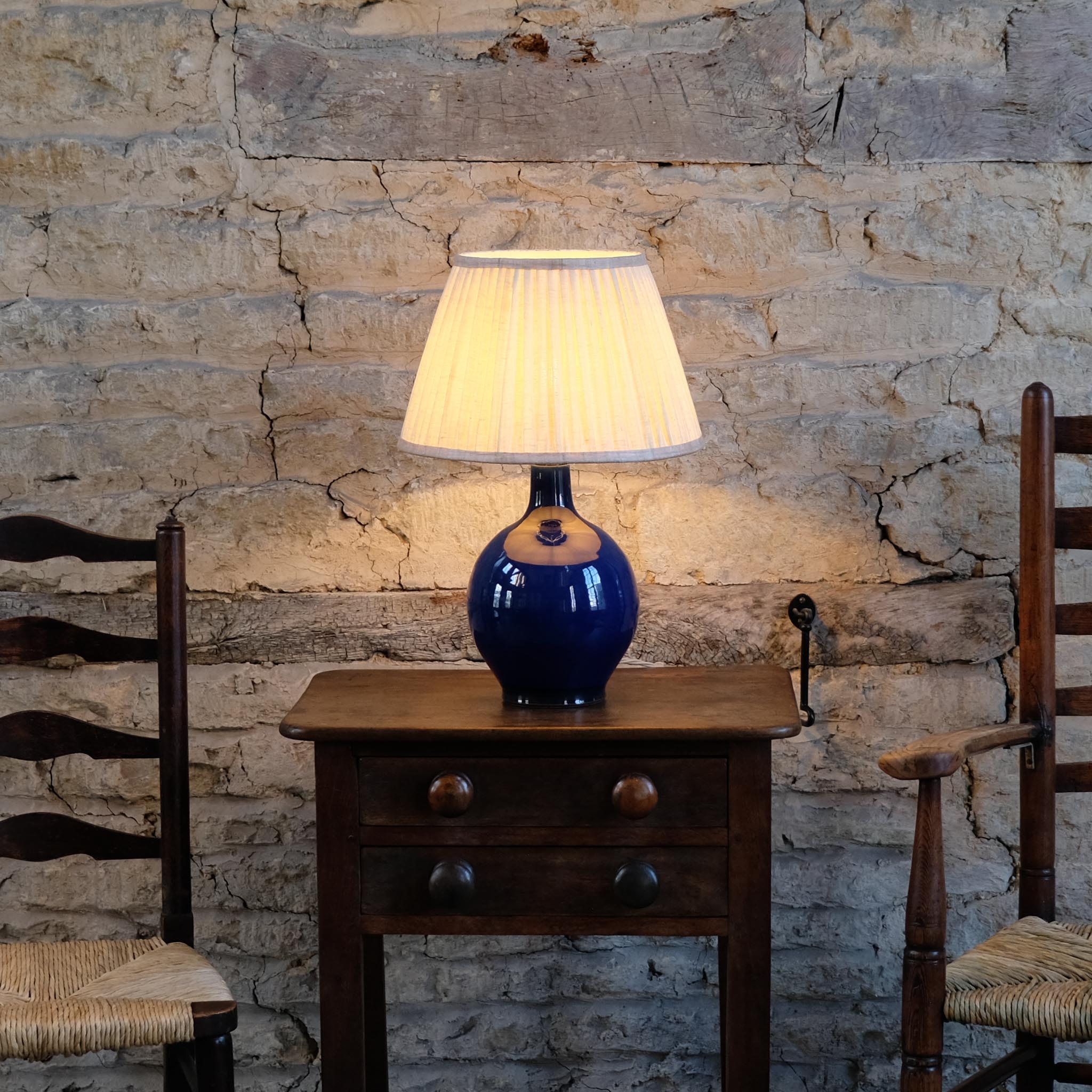 LARGE BLUE TABLE LAMP